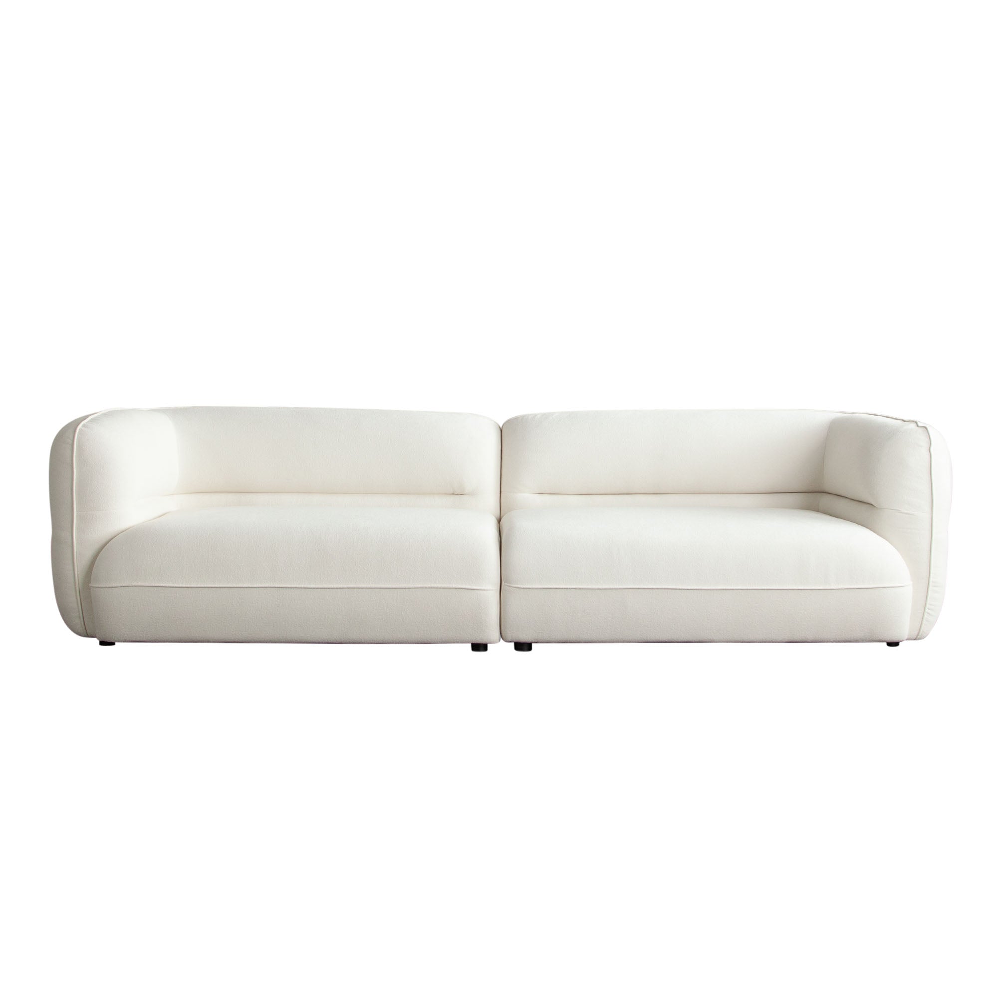 Micah 2PC Sofa in Elite Ivory Polyester Fabric by Diamond Sofa