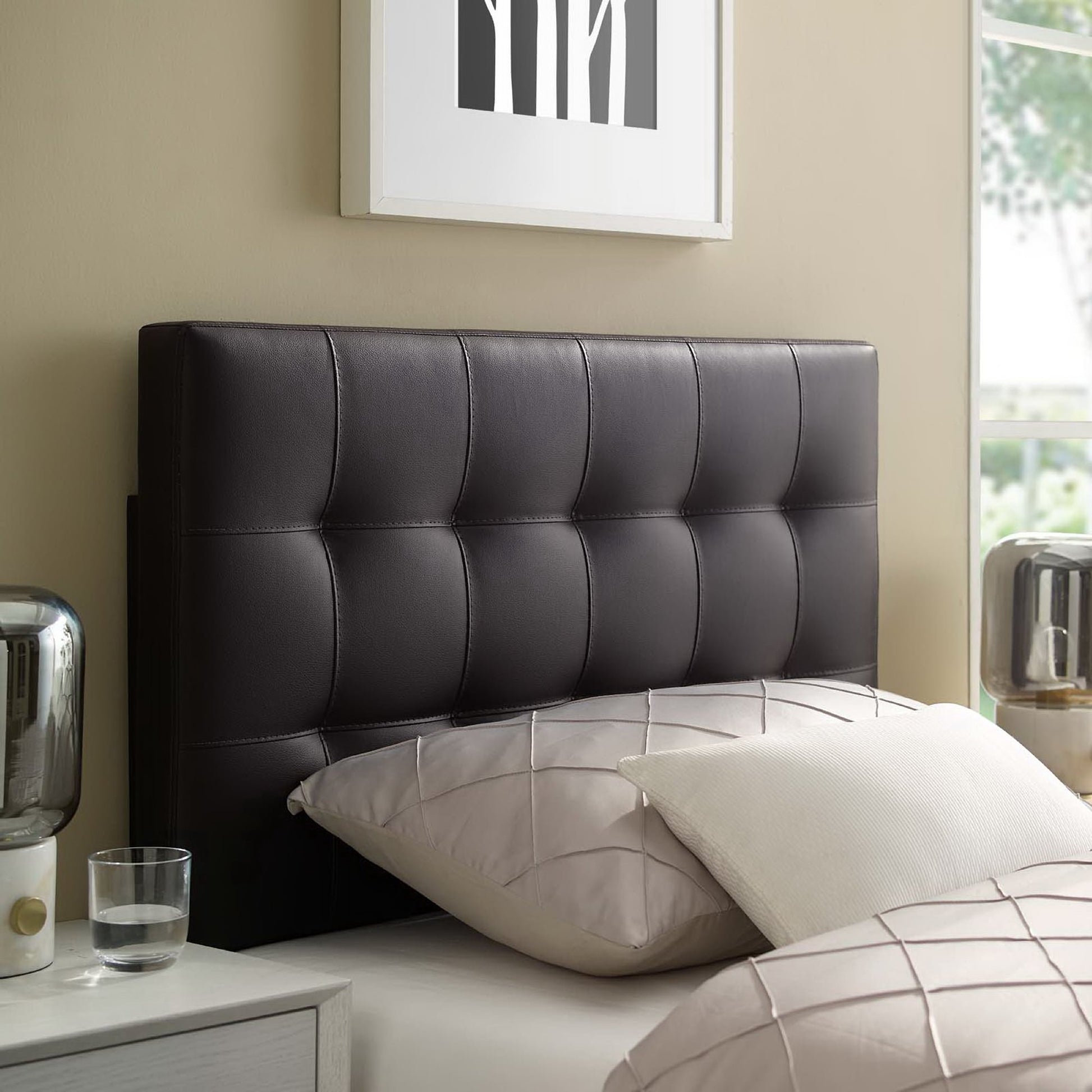Lily Upholstered Vinyl Twin Headboard by Modway - Best Buy Furniture