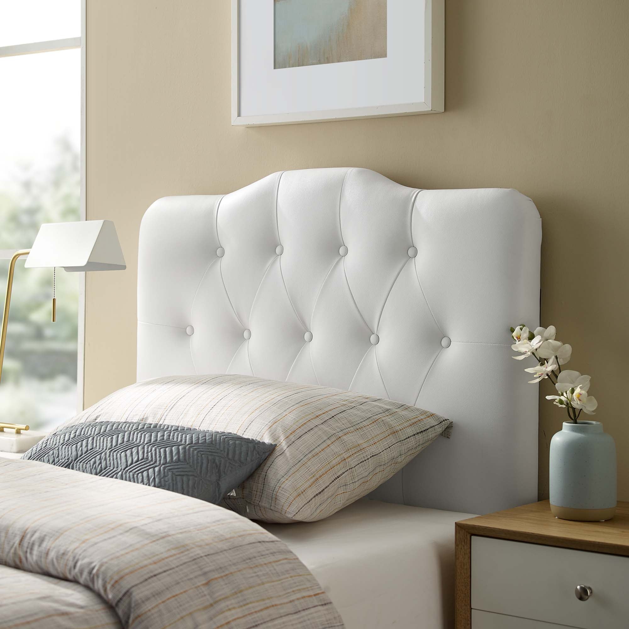 Annabel Upholstered Vinyl Twin Headboard by Modway - Best Buy Furniture
