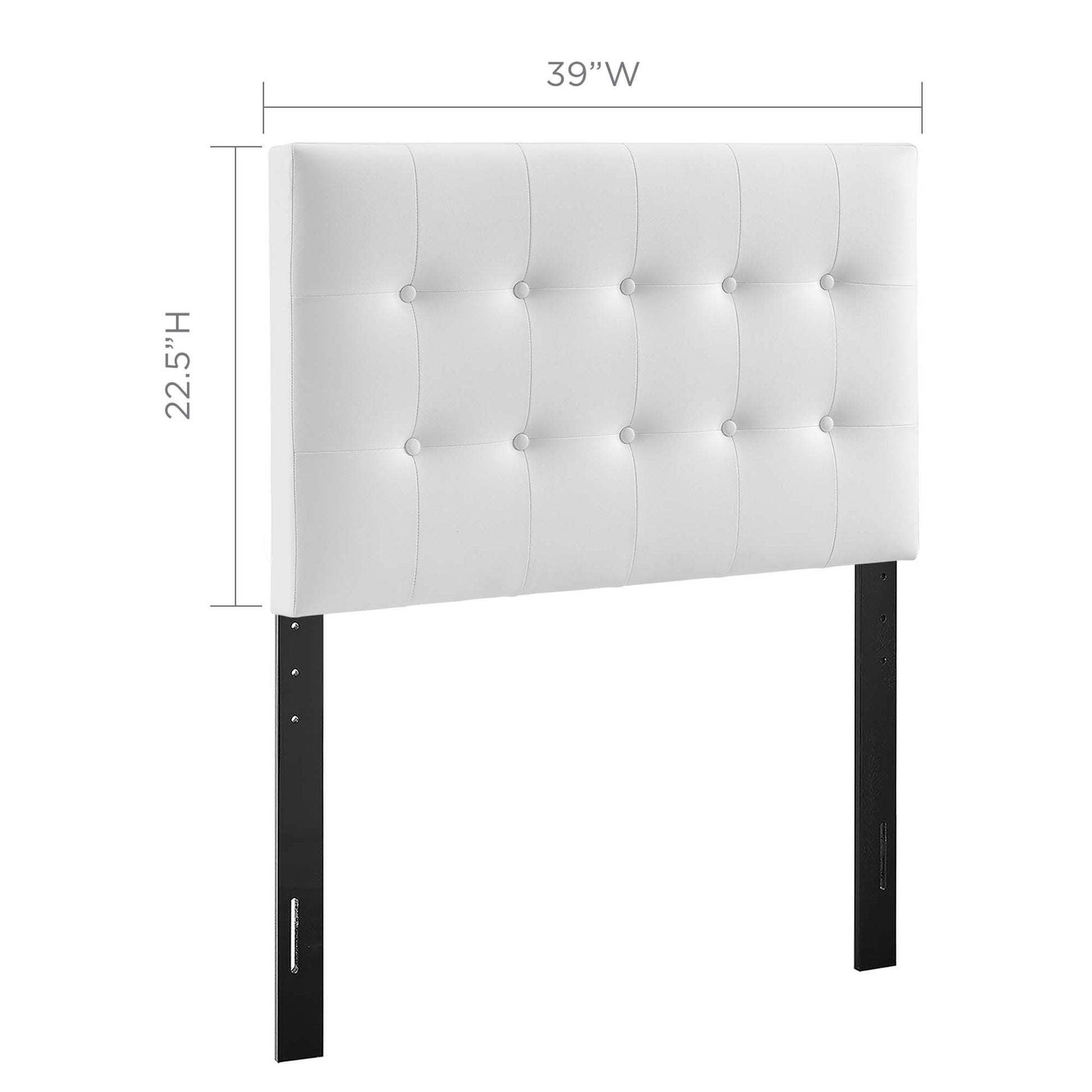 Emily Upholstered Vinyl Twin Headboard by Modway - Best Buy Furniture