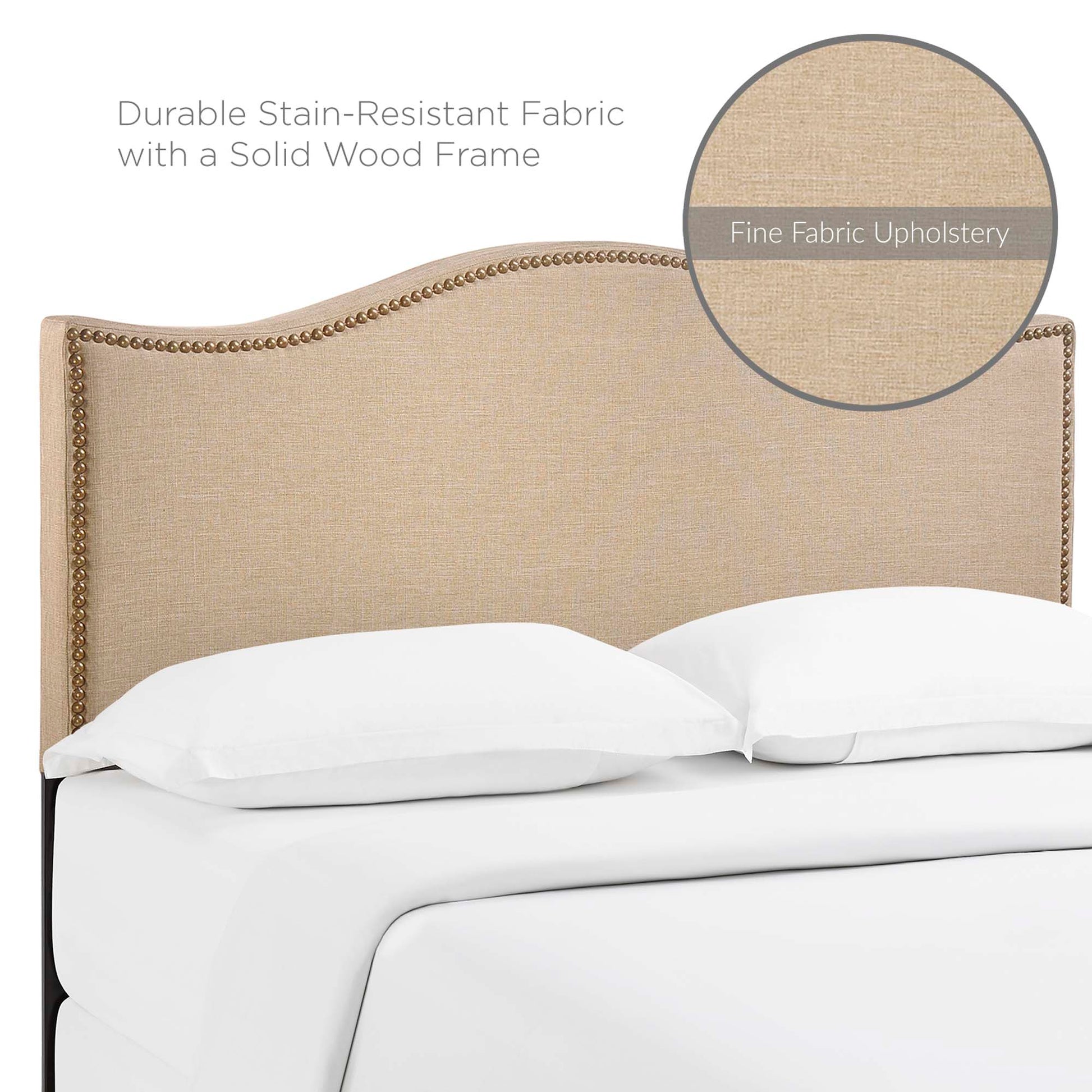 Curl Nailhead Upholstered Queen Headboard by Modway - Best Buy Furniture