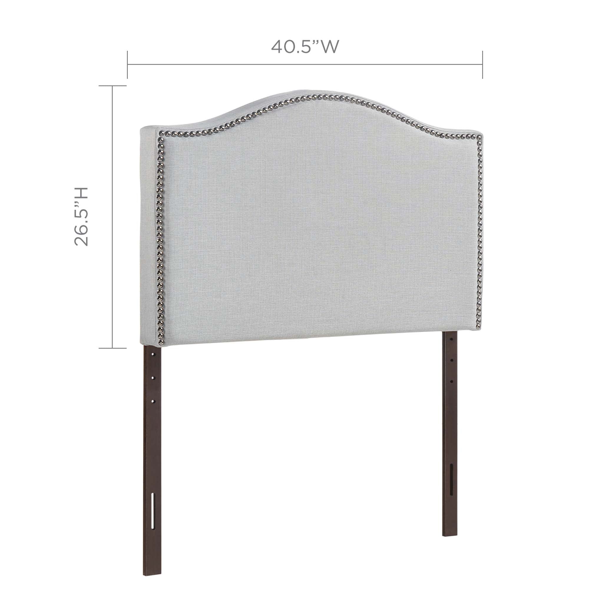 Curl Nailhead Upholstered Twin Headboard by Modway