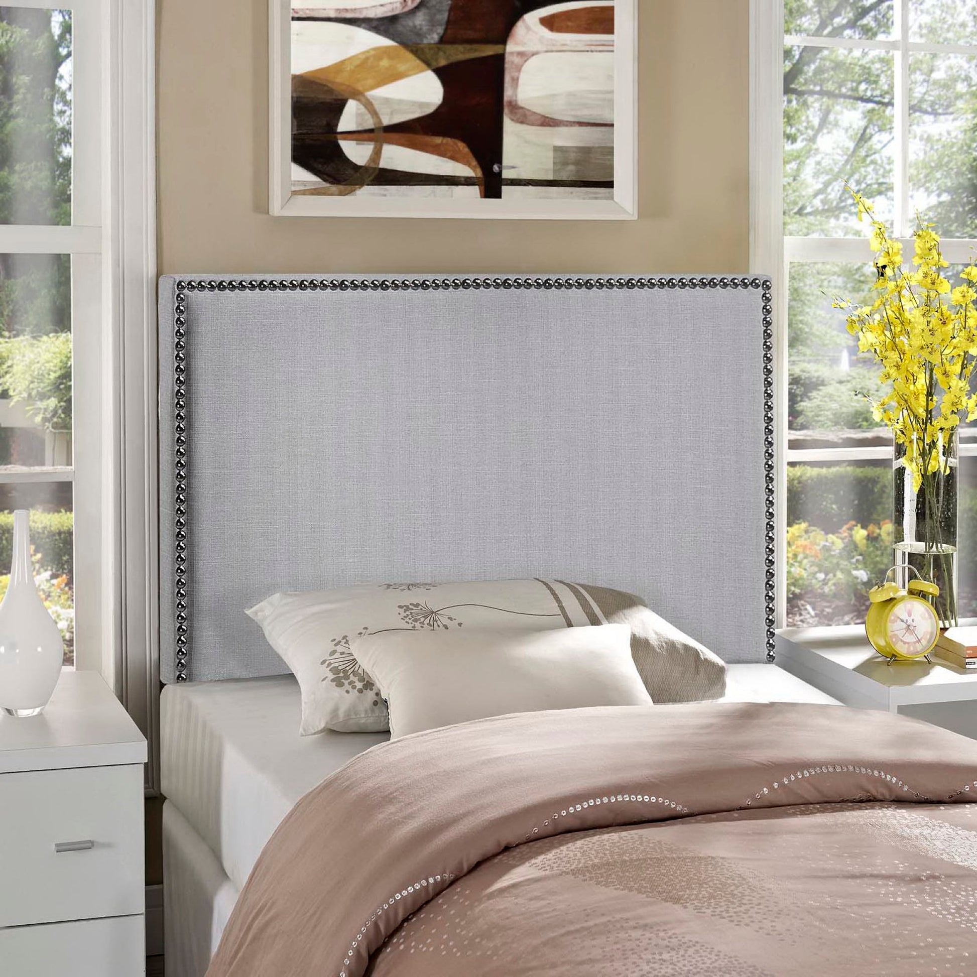 Region Nailhead Upholstered Twin Headboard by Modway - Best Buy Furniture