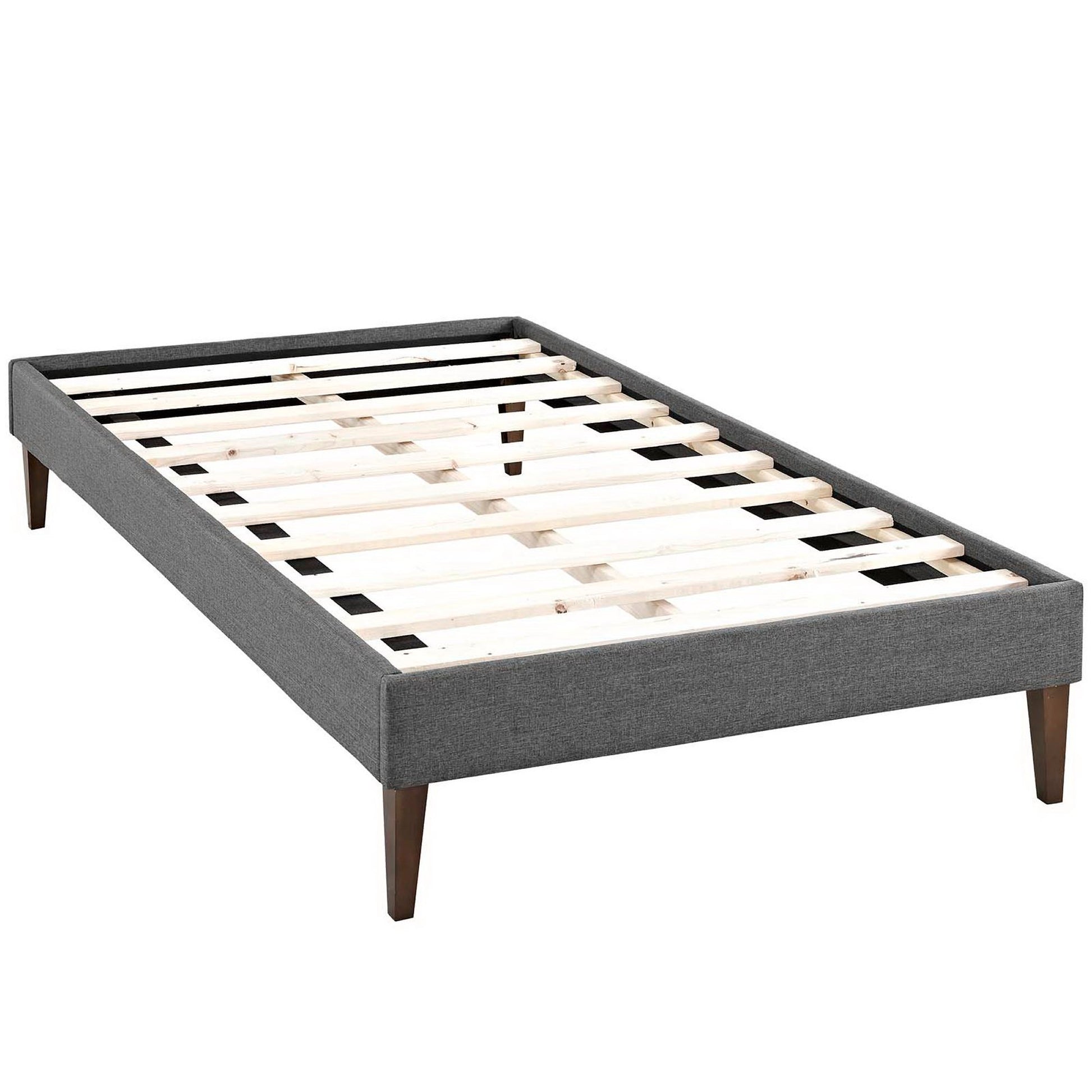 Sharon Fabric Twin Bed Frame with Squared Tapered Legs by Modway - Best Buy Furniture