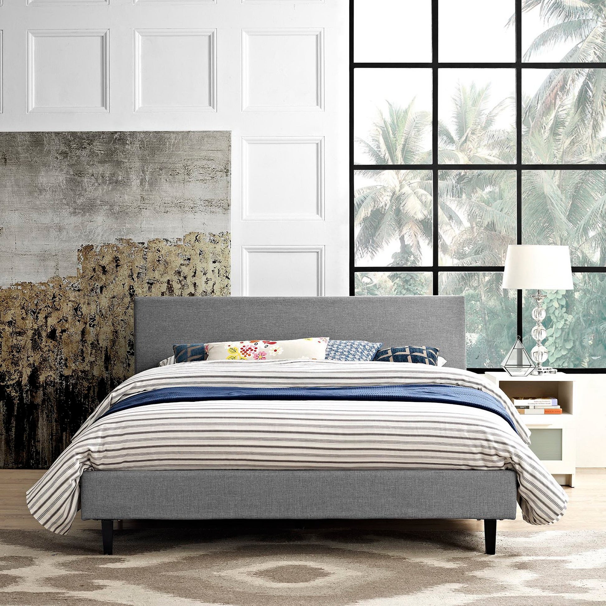 Anya Fabric Queen Bed by Modway - Best Buy Furniture