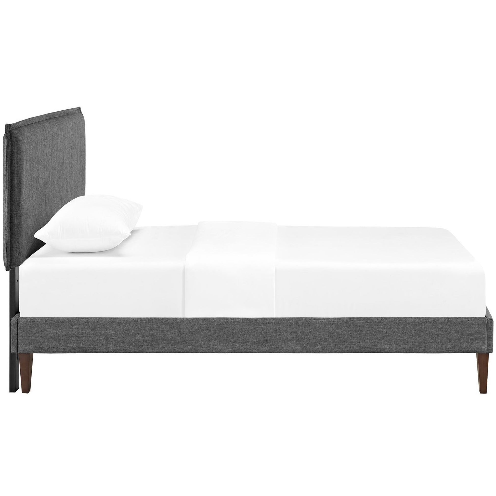 Camille Fabric Twin Platform Bed with Squared Tapered Legs by Modway - Best Buy Furniture