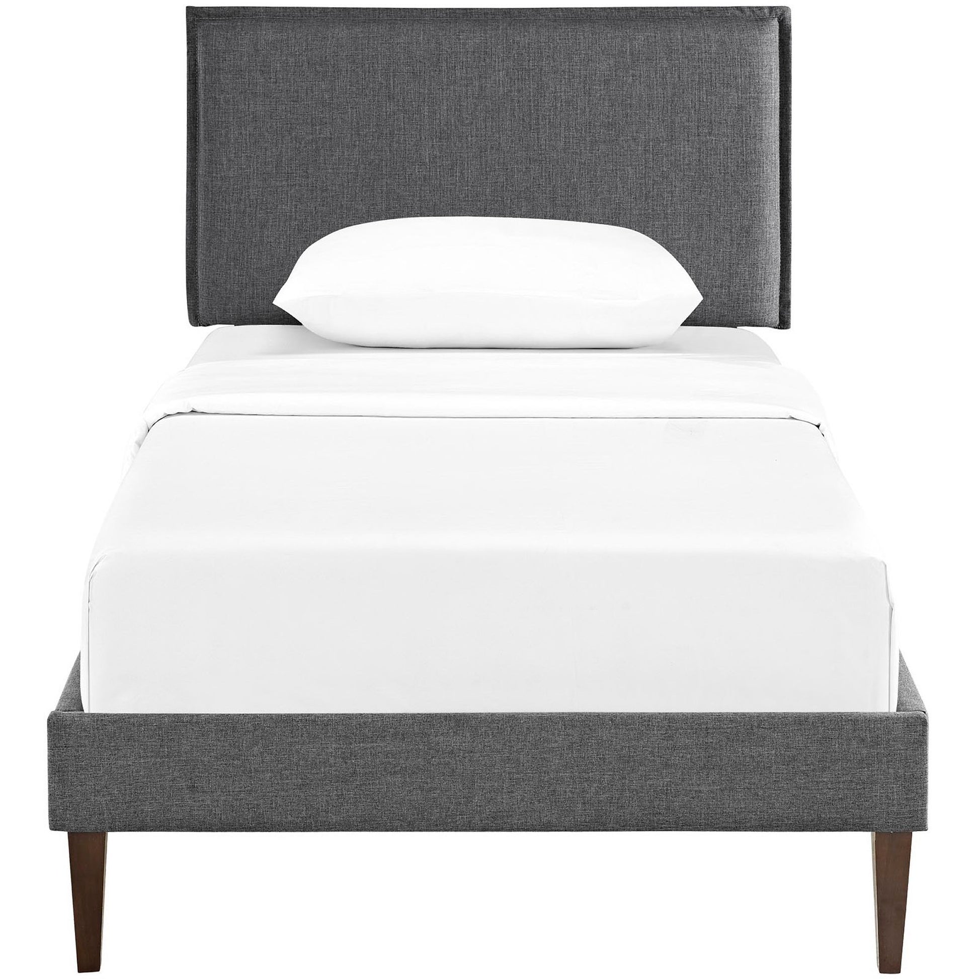 Camille Fabric Twin Platform Bed with Squared Tapered Legs by Modway - Best Buy Furniture