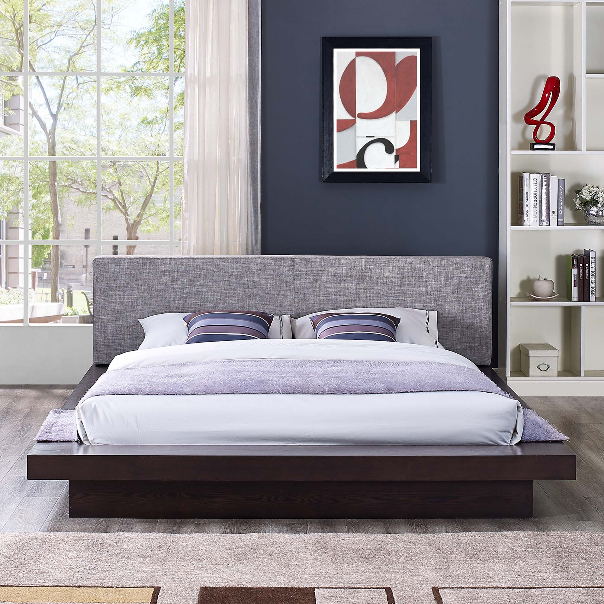 Freja Fabric Queen Platform Bed by Modway - Best Buy Furniture