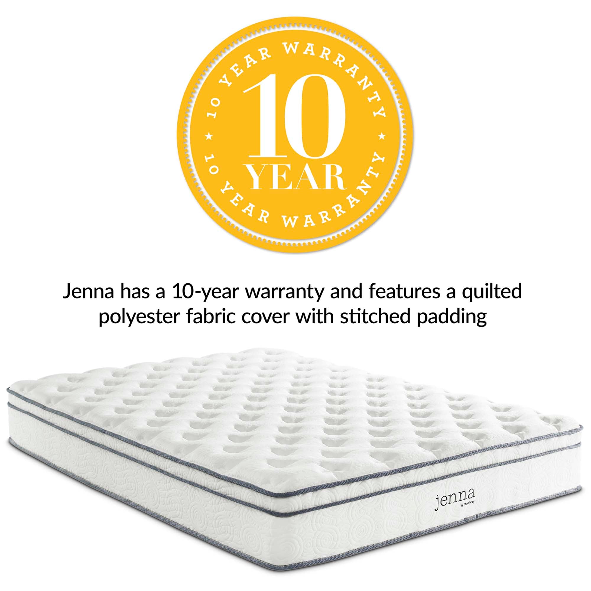 Jenna 10" Innerspring and Foam Queen Mattress by Modway - Best Buy Furniture