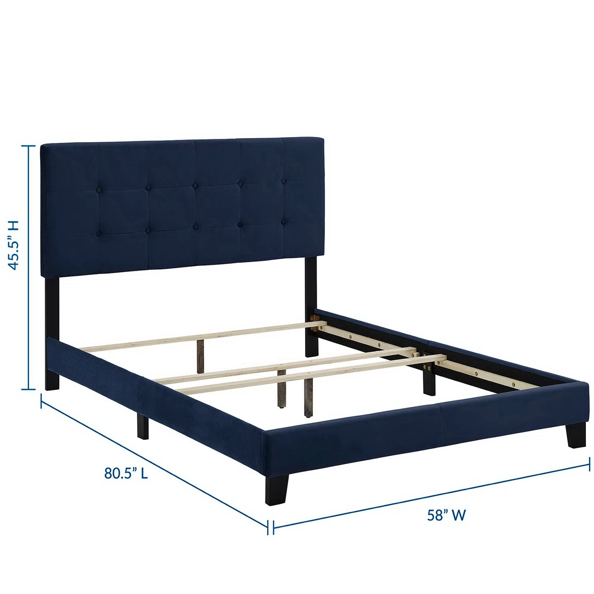 Amira Performance Velvet Full Bed by Modway