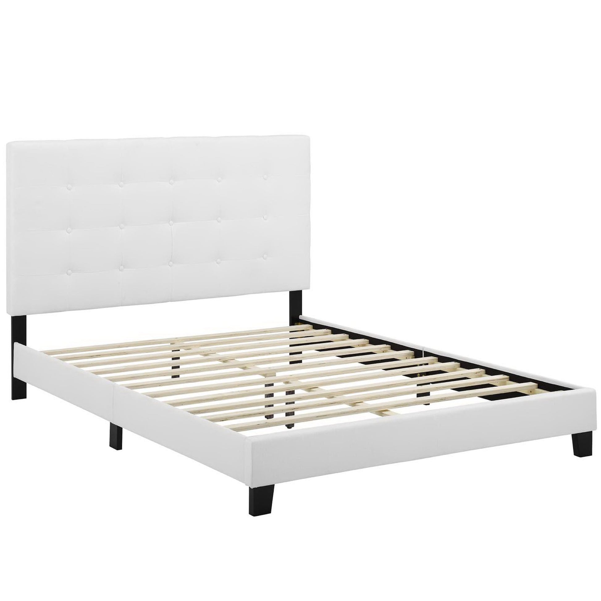 Melanie Tufted Button Upholstered Fabric Full Platform Bed by Modway - Best Buy Furniture