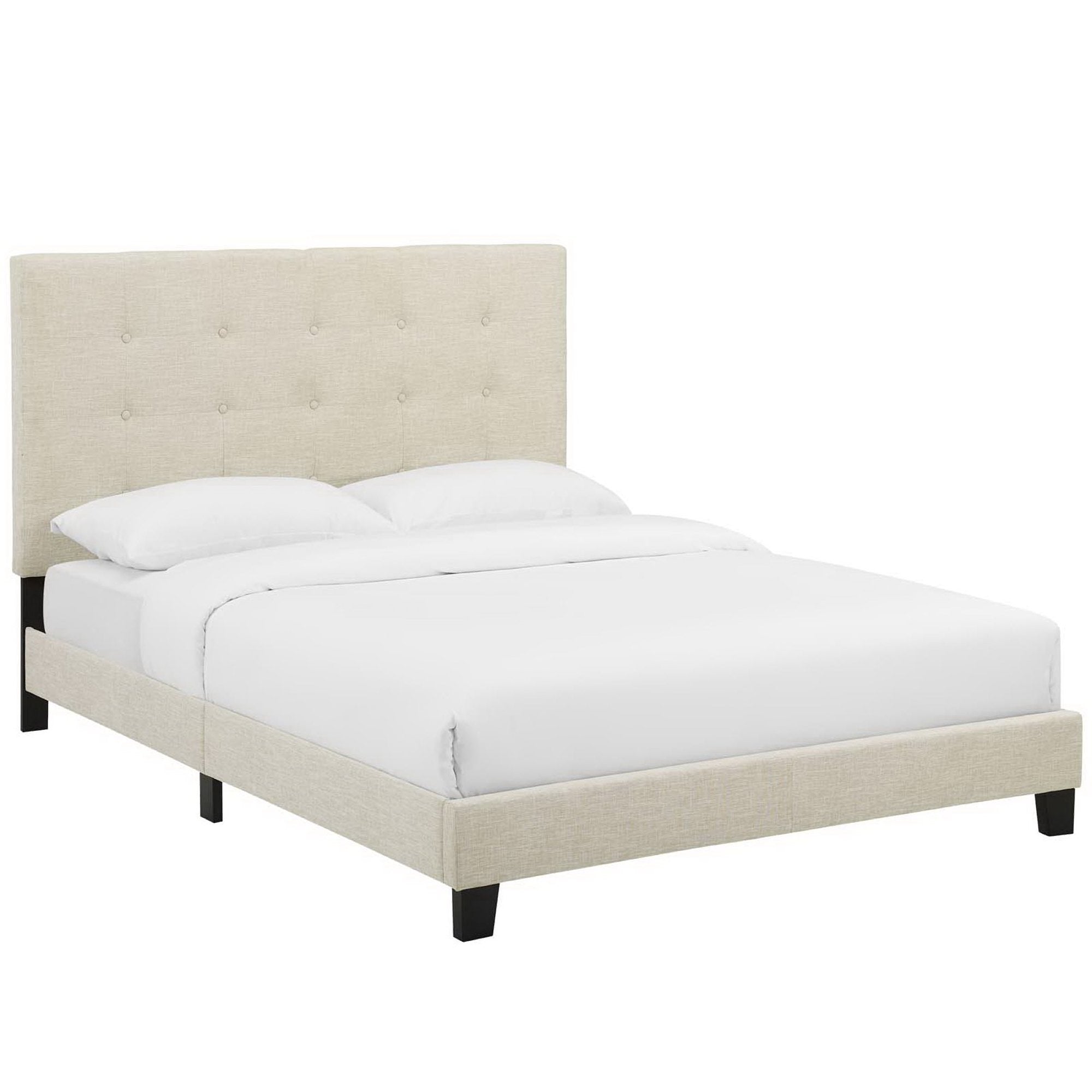 Melanie Tufted Button Upholstered Fabric Queen Platform Bed by Modway