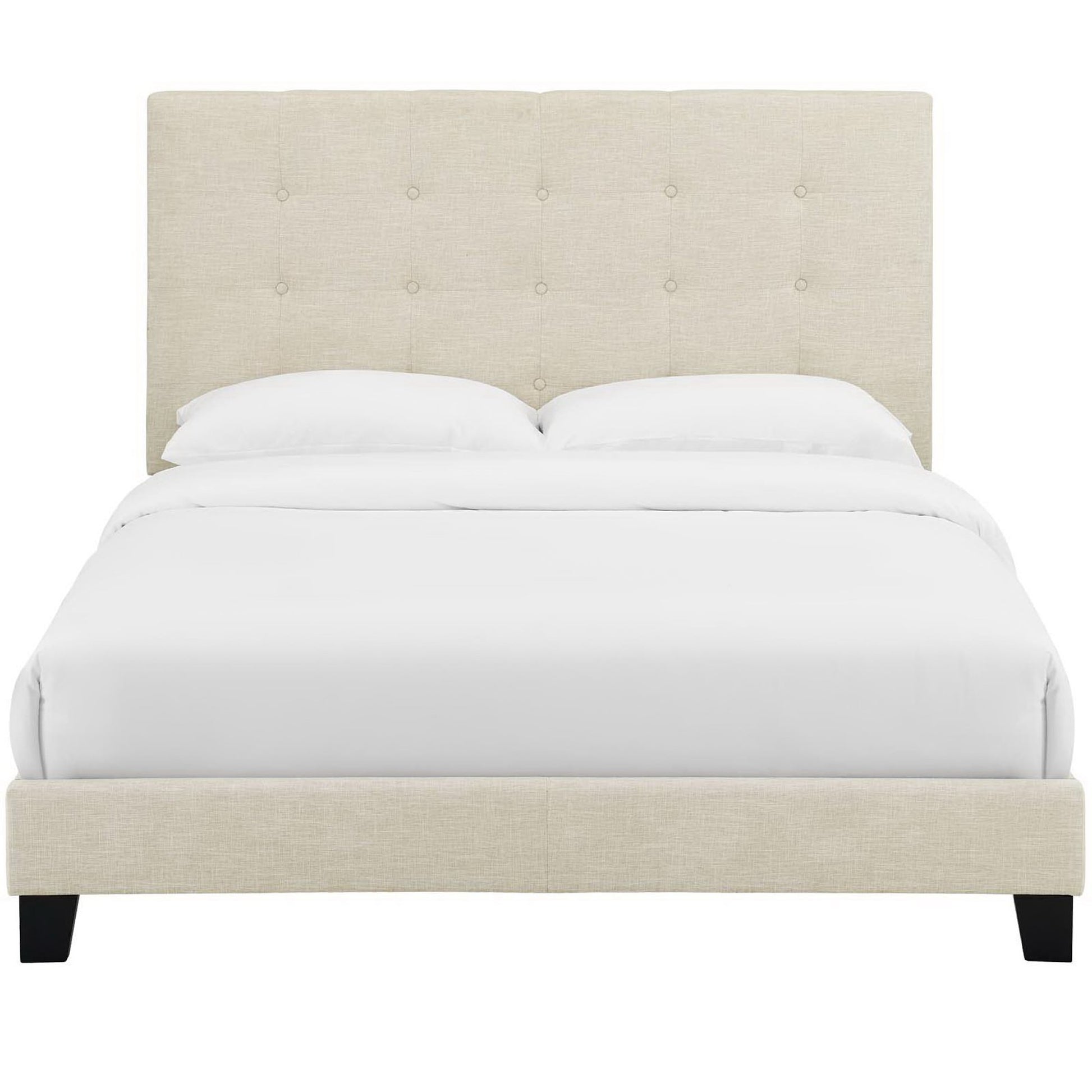 Melanie Tufted Button Upholstered Fabric Queen Platform Bed by Modway - Best Buy Furniture