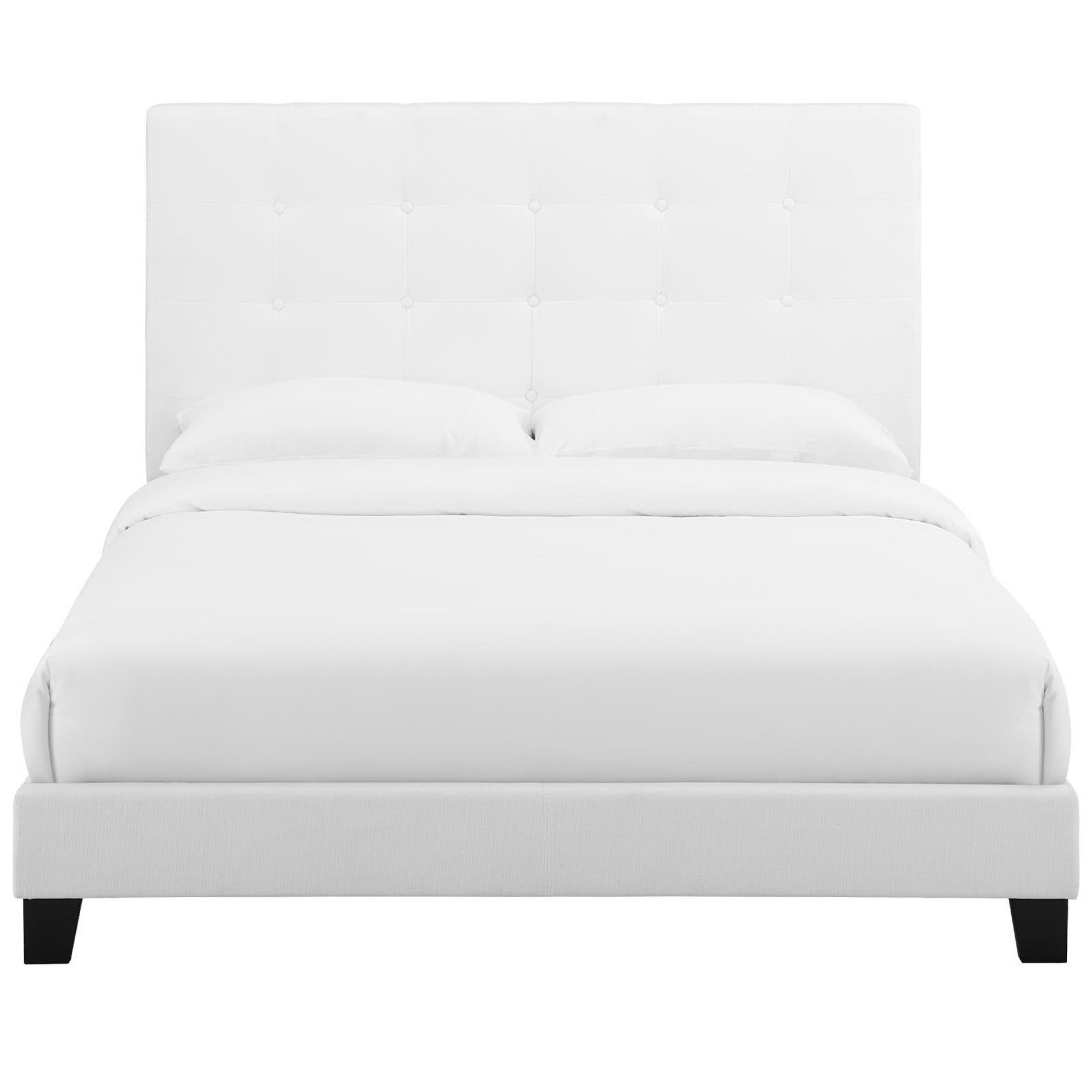 Melanie Tufted Button Upholstered Fabric Queen Platform Bed by Modway - Best Buy Furniture