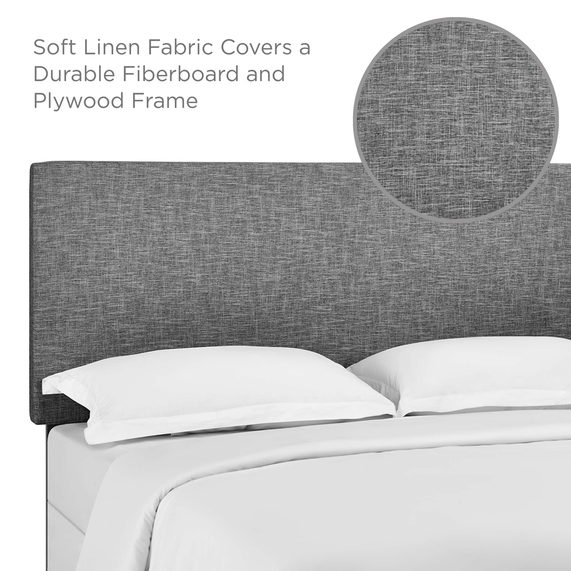 Taylor Upholstered Linen Fabric Full / Queen Headboard by Modway - Best Buy Furniture