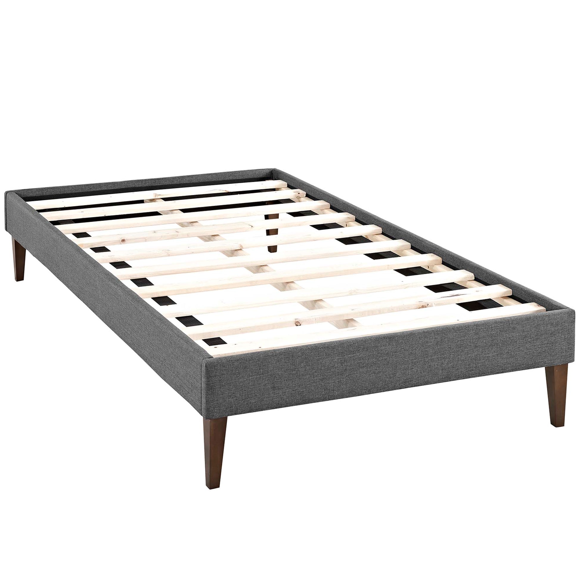 Tessie Fabric Twin Bed Frame with Squared Tapered Legs by Modway - Best Buy Furniture
