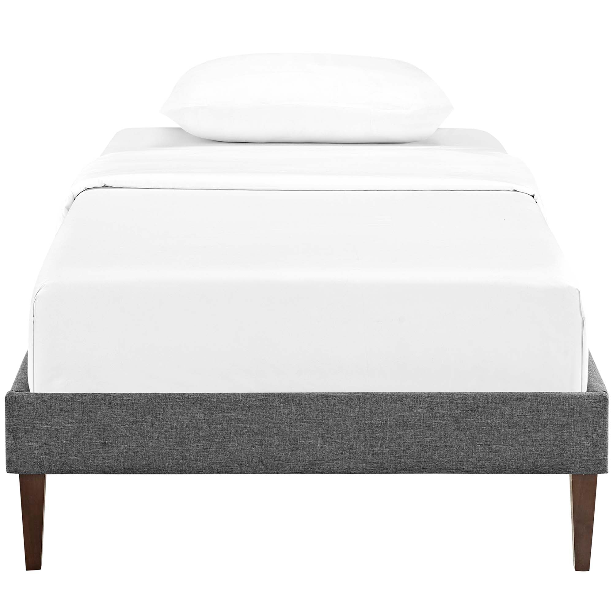 Tessie Fabric Twin Bed Frame with Squared Tapered Legs by Modway - Best Buy Furniture