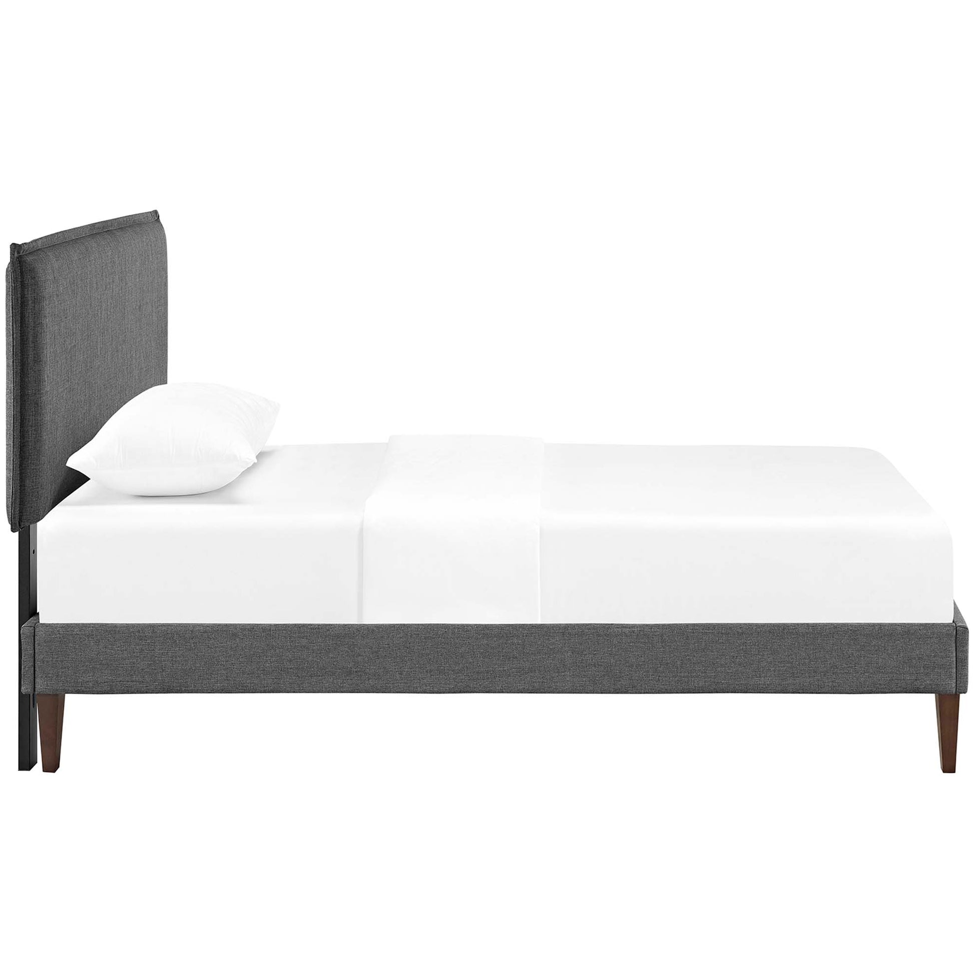 Amaris Fabric Twin Platform Bed with Squared Tapered Legs by Modway - Best Buy Furniture
