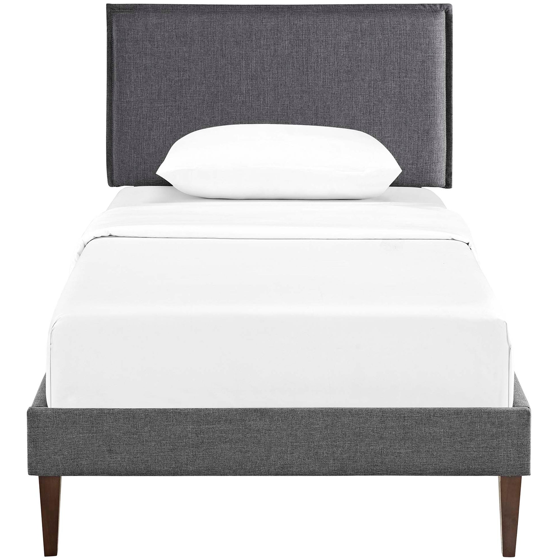 Amaris Fabric Twin Platform Bed with Squared Tapered Legs by Modway - Best Buy Furniture