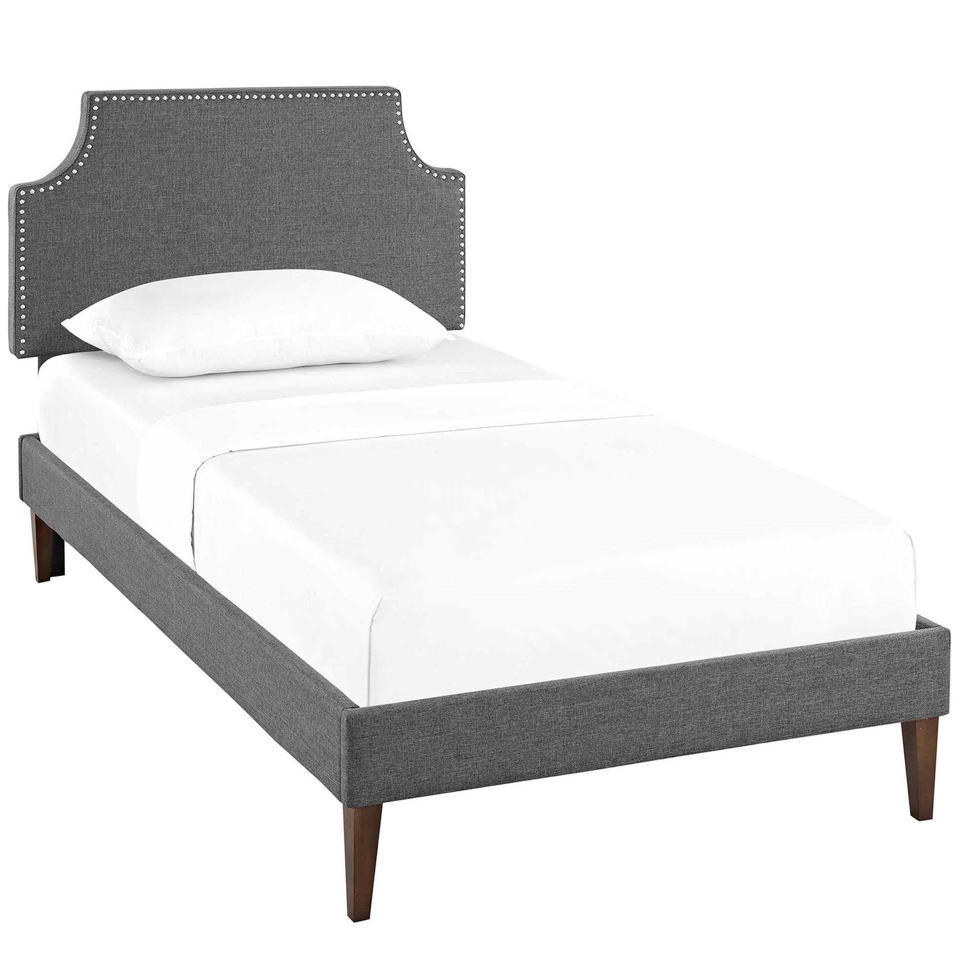 Corene Fabric Twin Platform Bed with Squared Tapered Legs by Modway - Best Buy Furniture