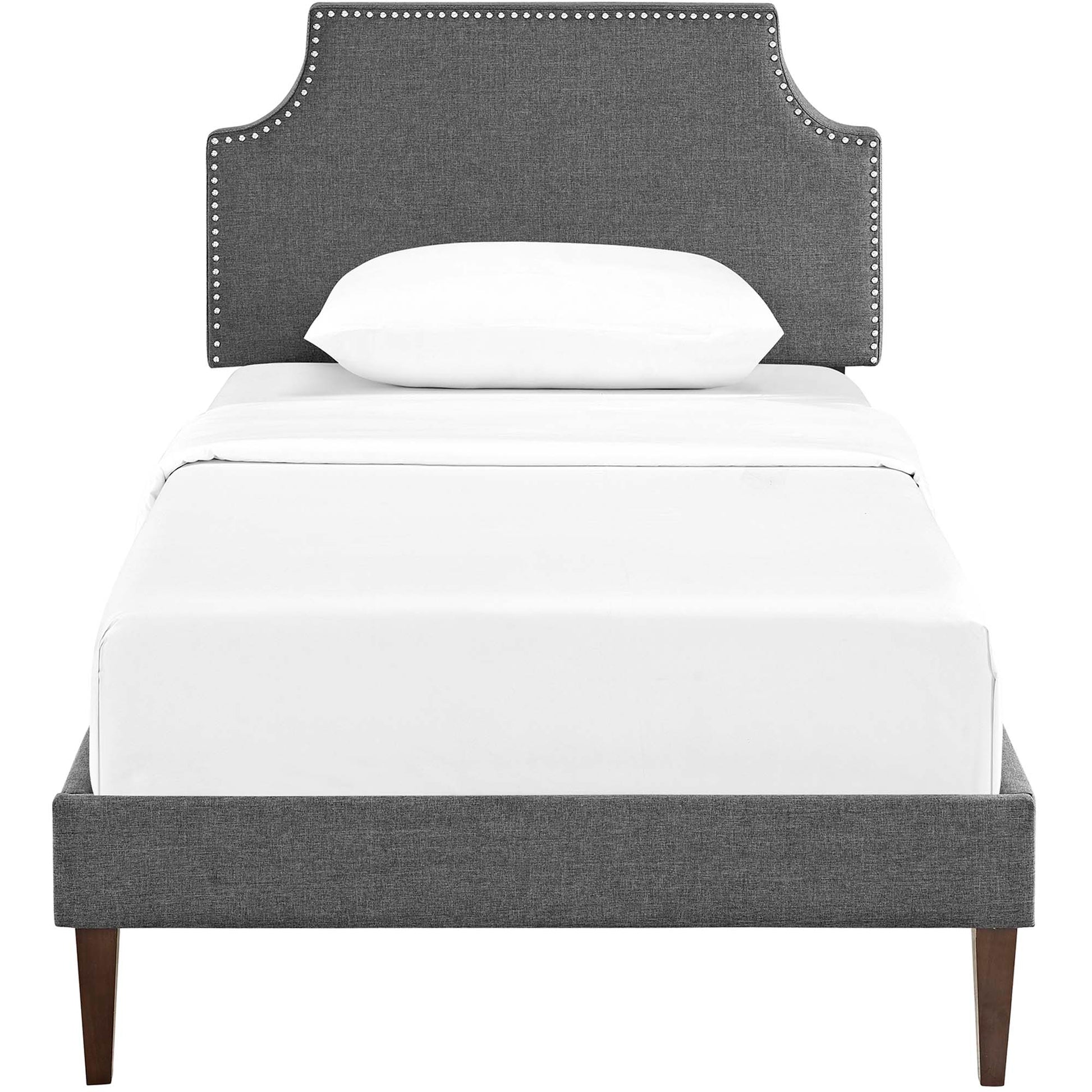Corene Fabric Twin Platform Bed with Squared Tapered Legs by Modway - Best Buy Furniture