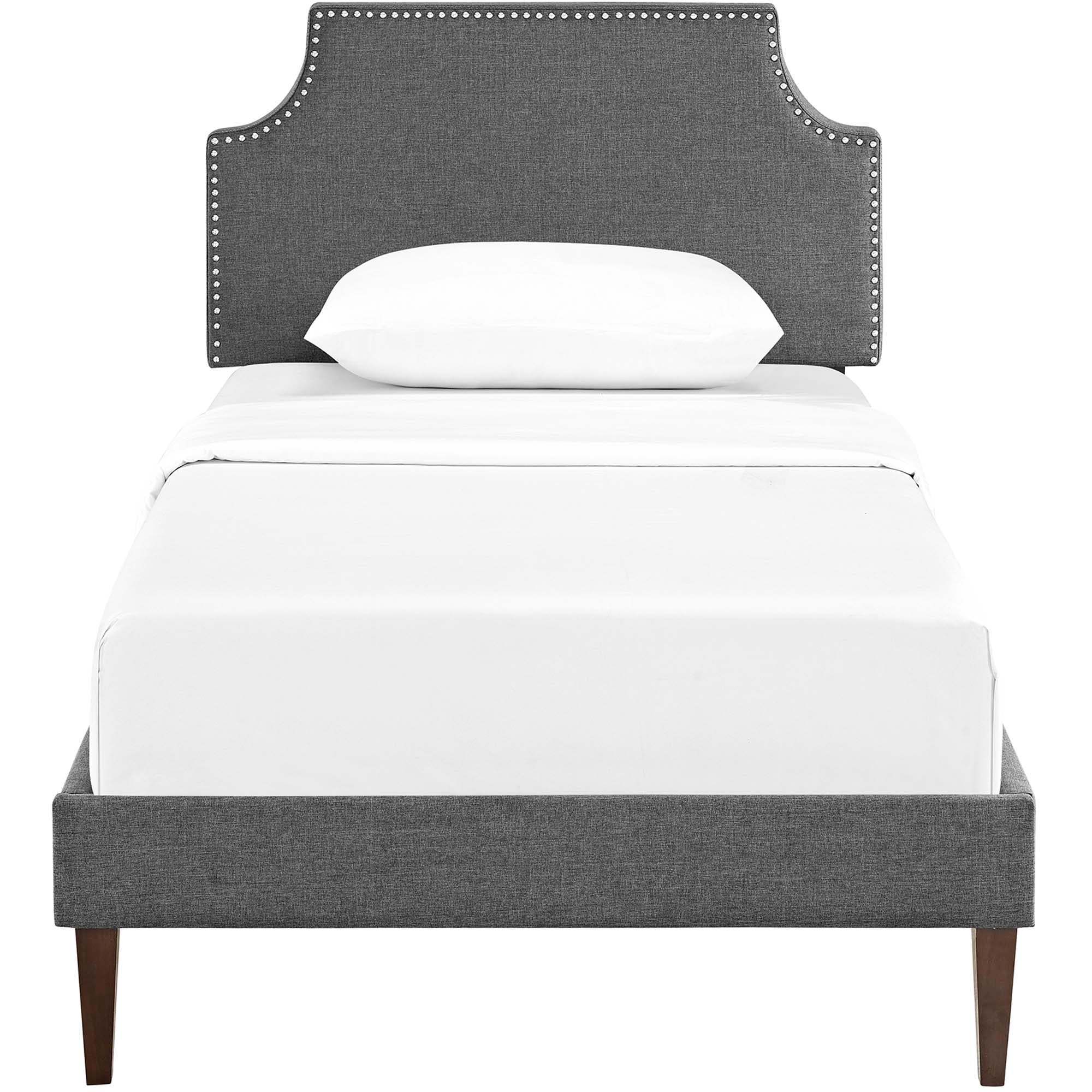 Corene Fabric Twin Platform Bed with Squared Tapered Legs by Modway - Best Buy Furniture