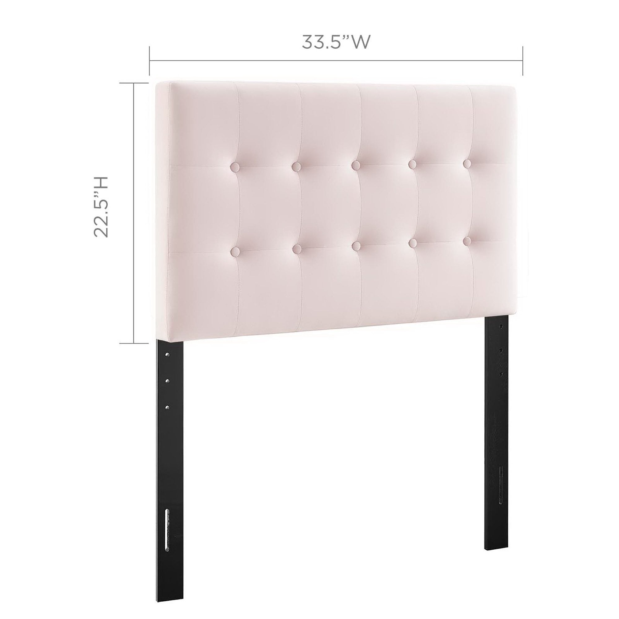 Emily Biscuit Tufted Performance Velvet Twin Headboard by Modway - Best Buy Furniture