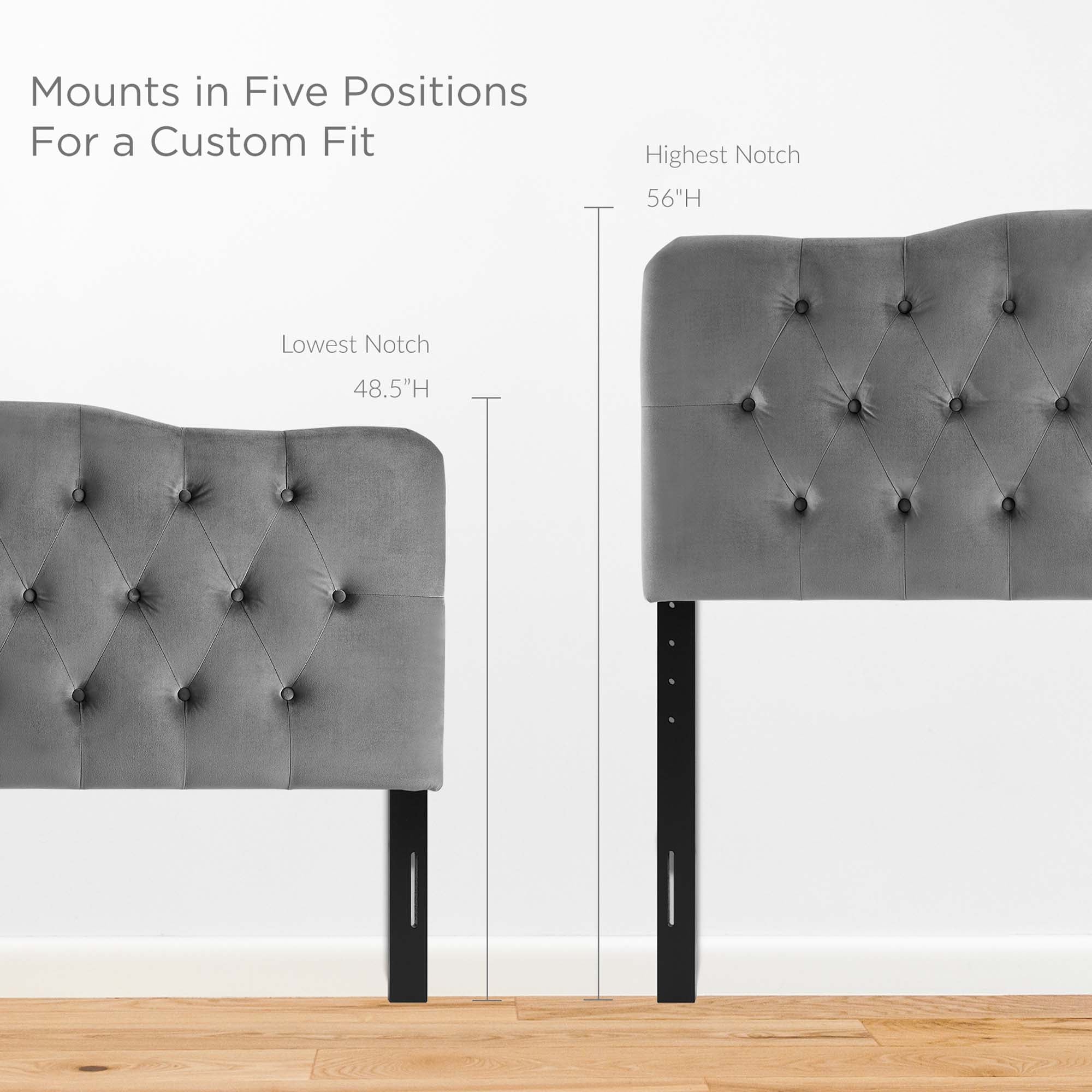 Annabel Diamond Tufted Performance Velvet King Headboard by Modway - Best Buy Furniture