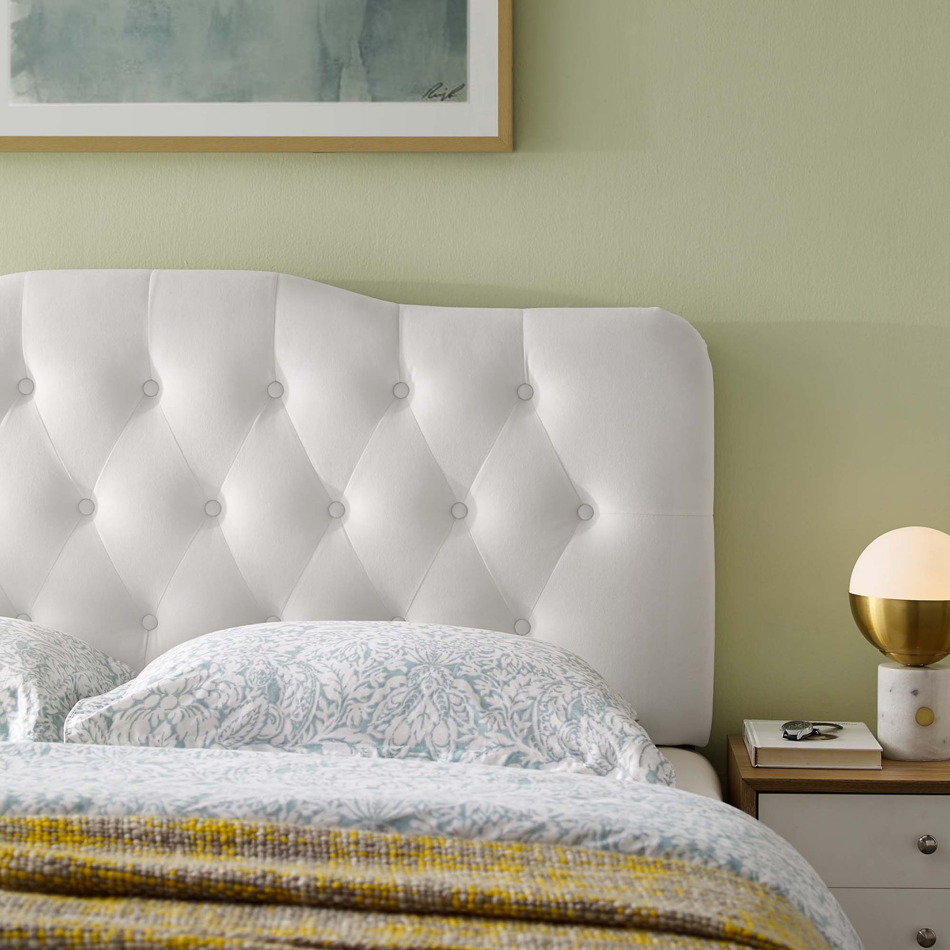 Annabel Diamond Tufted Performance Velvet Full Headboard by Modway - Best Buy Furniture