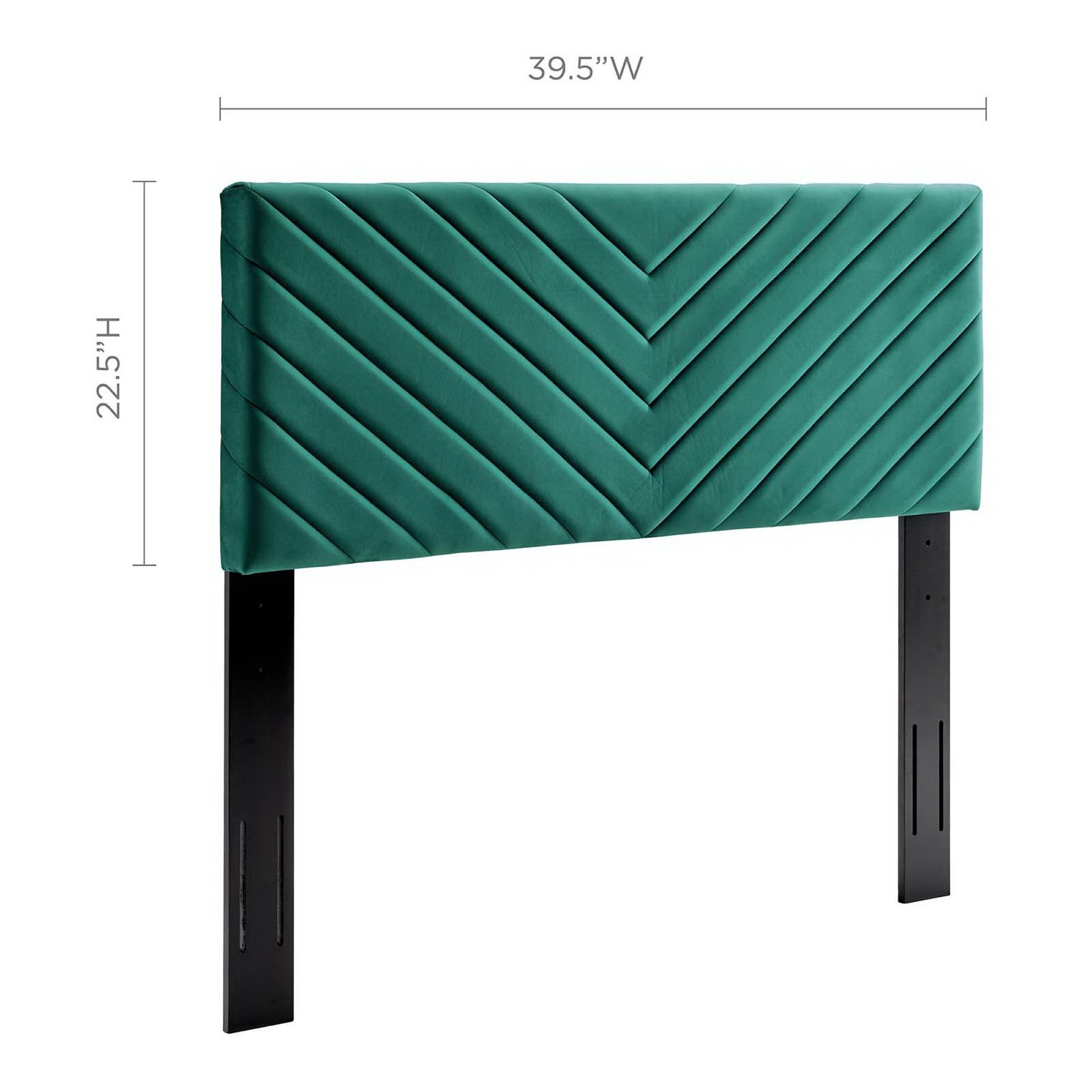Alyson Angular Channel Tufted Performance Velvet Twin Headboard by Modway - Best Buy Furniture