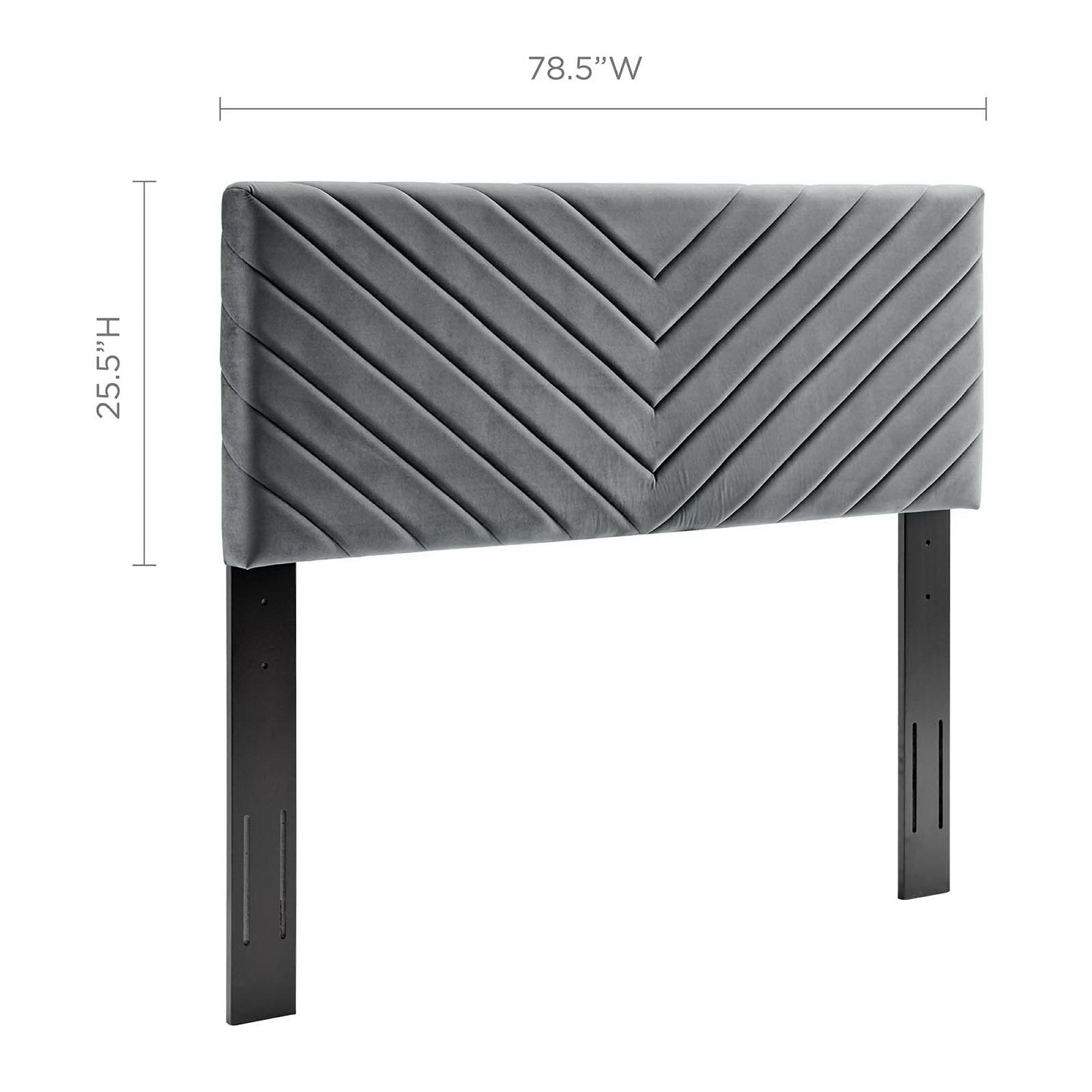 Alyson Angular Channel Tufted Performance Velvet King / California King Headboard by Modway