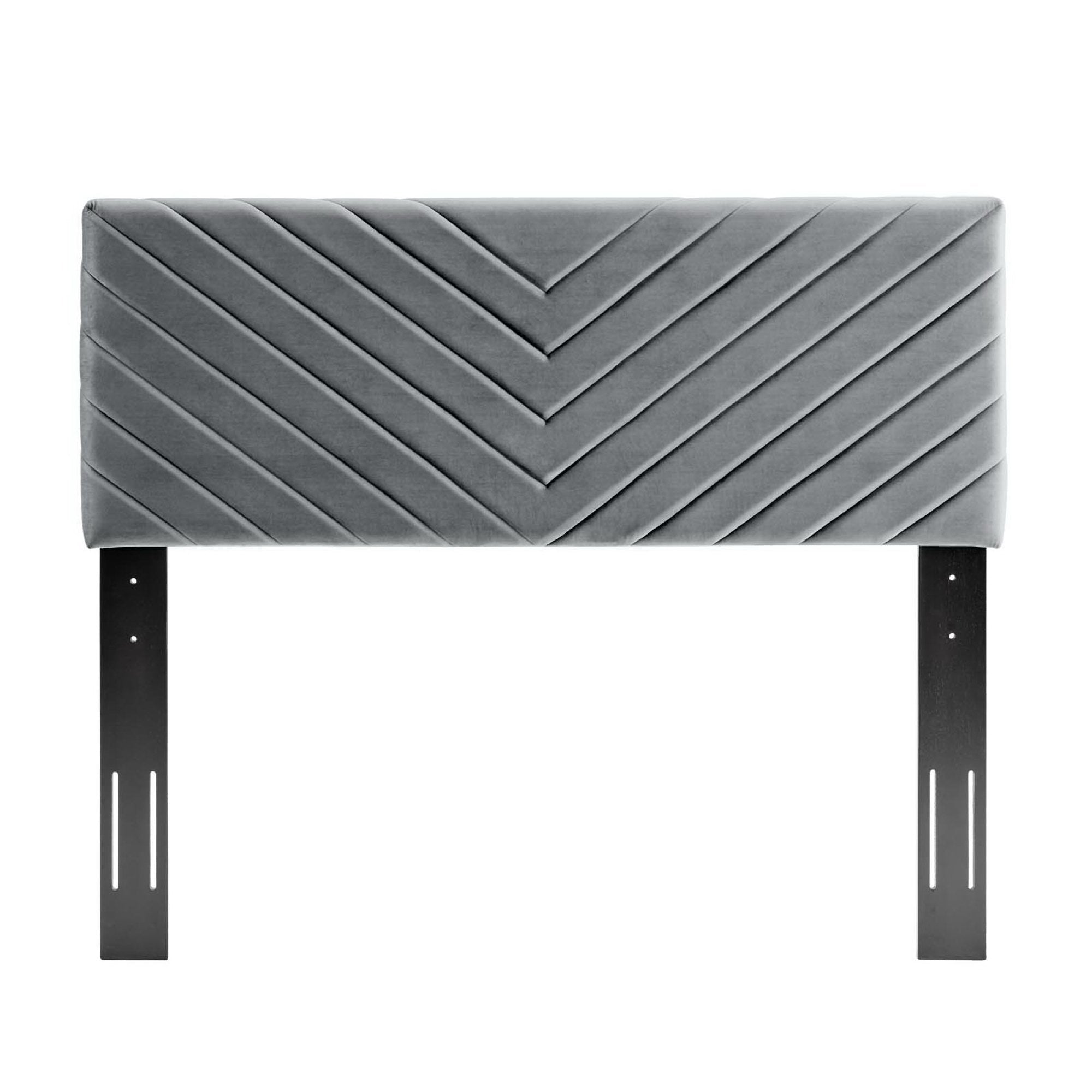 Alyson Angular Channel Tufted Performance Velvet King / California King Headboard by Modway - Best Buy Furniture