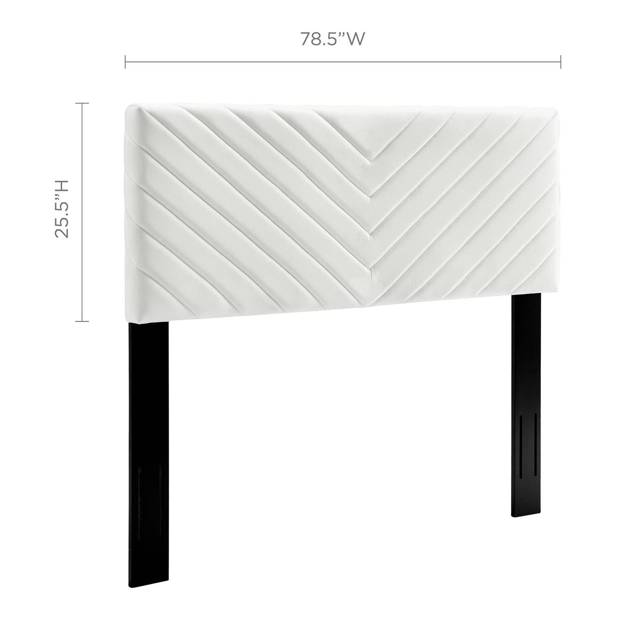 Alyson Angular Channel Tufted Performance Velvet King / California King Headboard by Modway - Best Buy Furniture