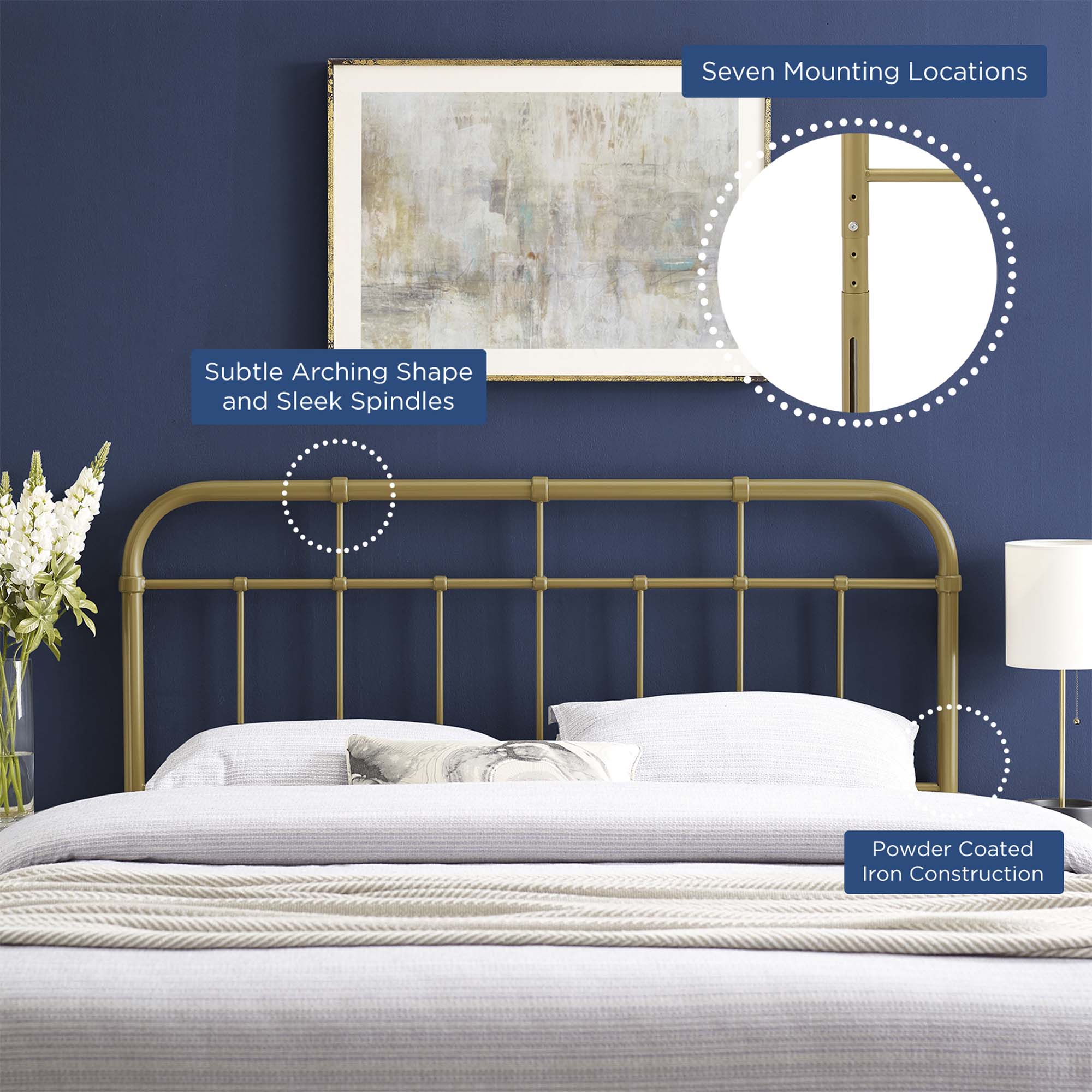 Alessia Metal Full Headboard by Modway