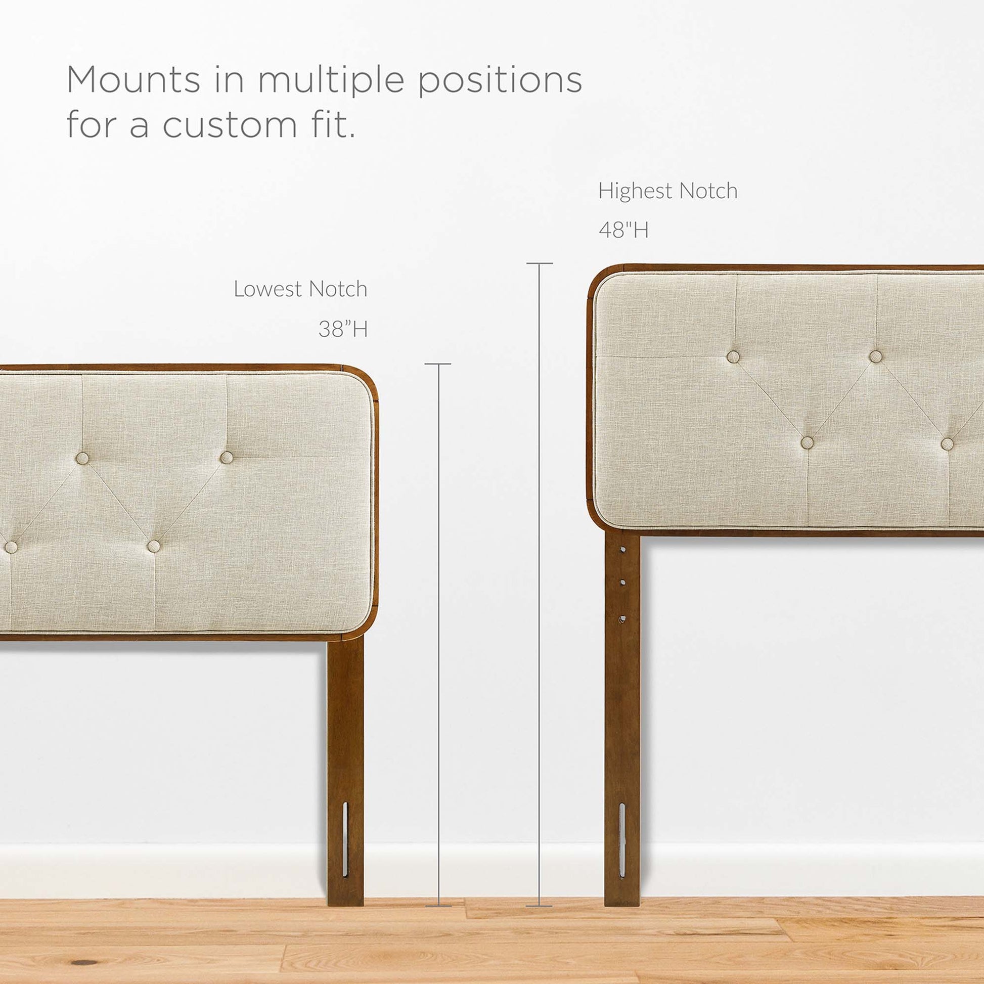 Collins Tufted Fabric and Wood Twin Headboard by Modway - Best Buy Furniture