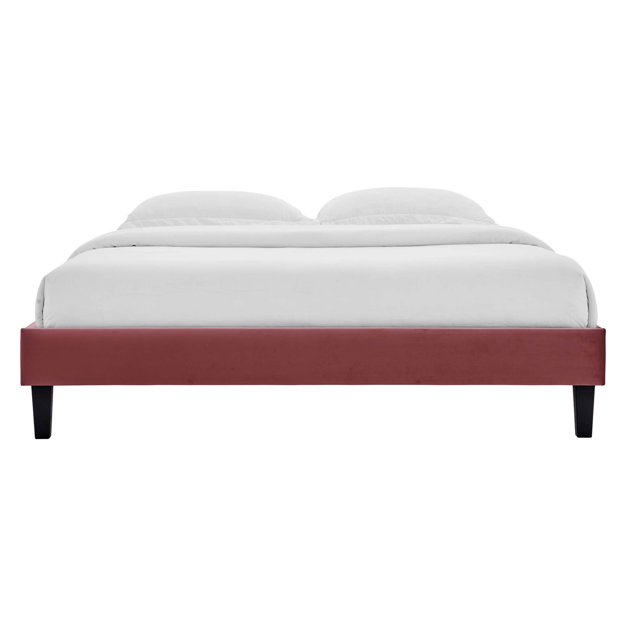 Reign Performance Velvet Twin Platform Bed Frame by Modway - Best Buy Furniture
