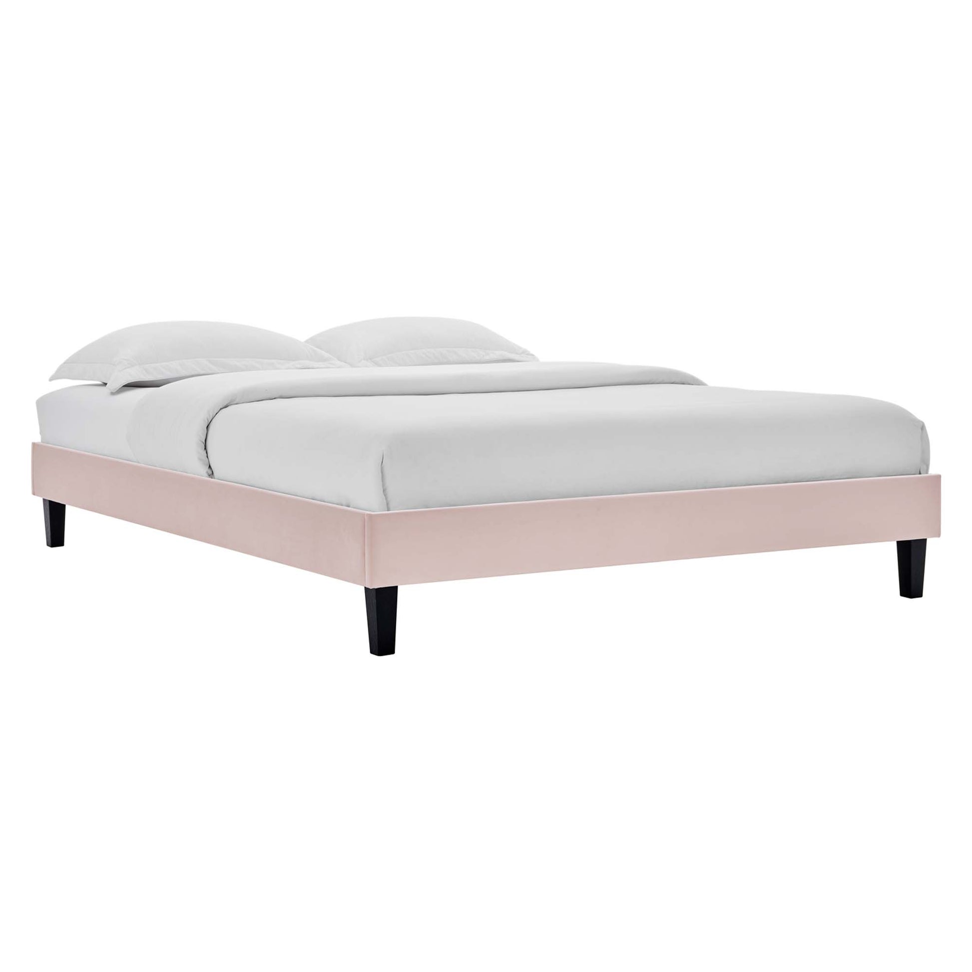 Reign Performance Velvet Queen Platform Bed Frame by Modway - Best Buy Furniture
