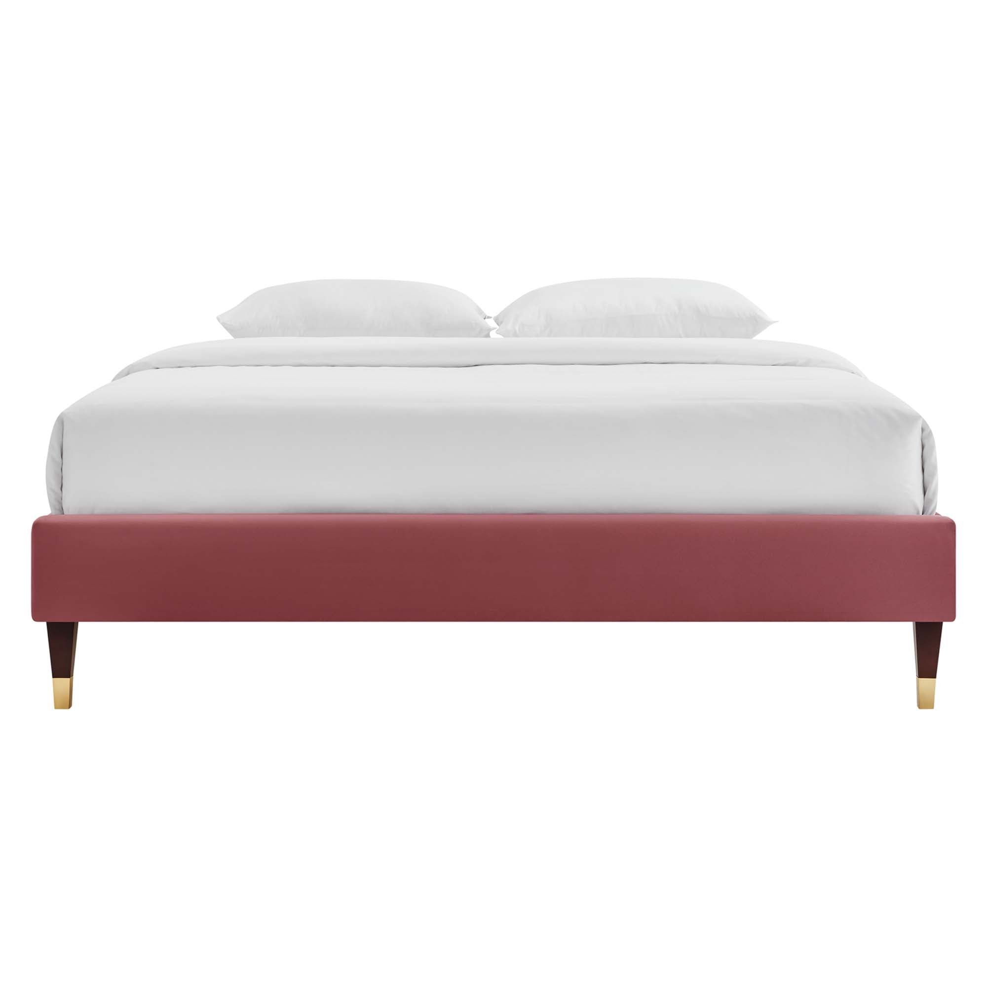 Harlow Performance Velvet Queen Platform Bed Frame by Modway - Best Buy Furniture