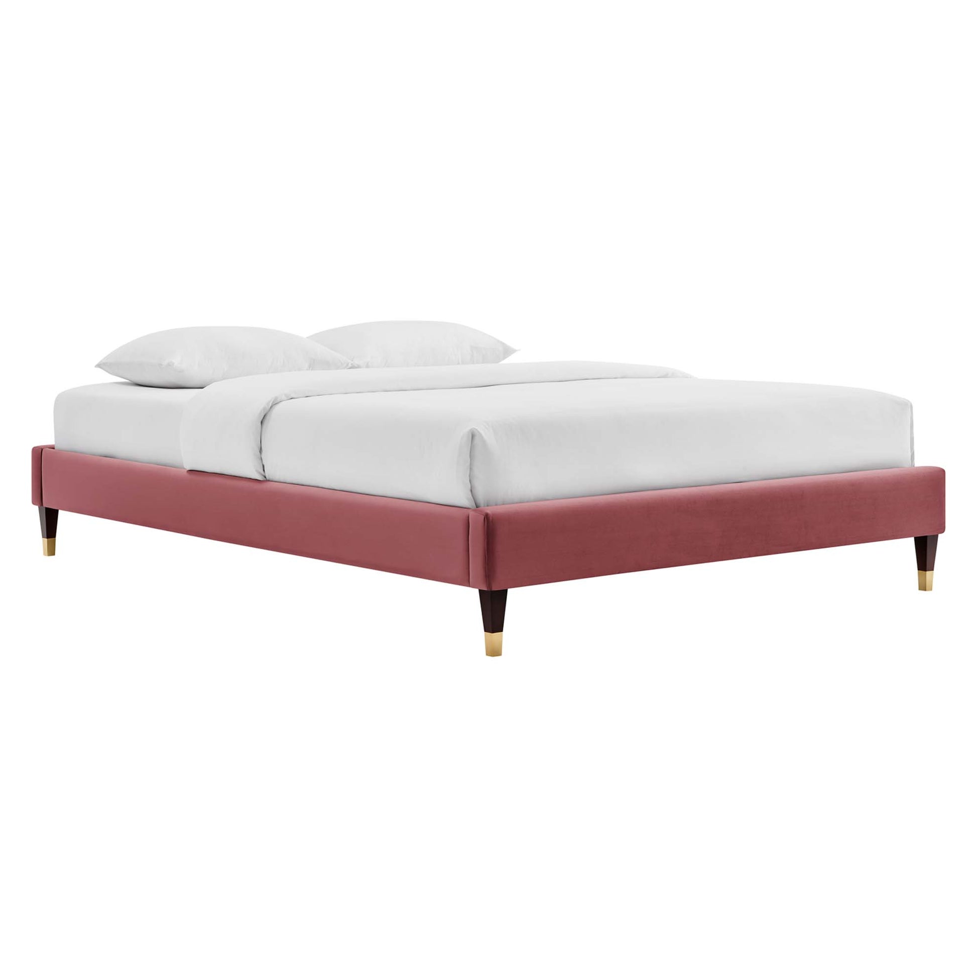 Harlow Performance Velvet King Platform Bed Frame by Modway - Best Buy Furniture