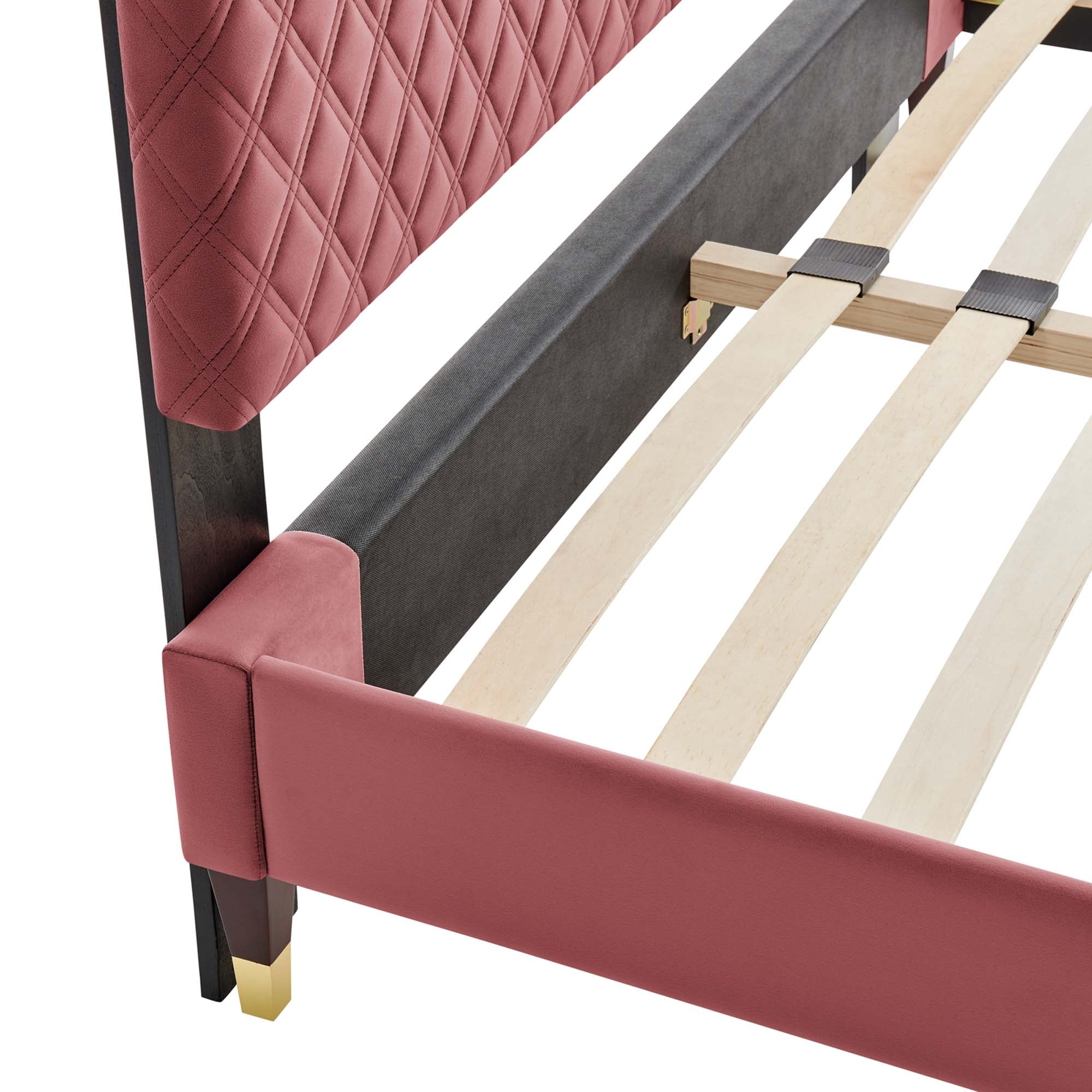 Harlow Performance Velvet King Platform Bed Frame by Modway - Best Buy Furniture