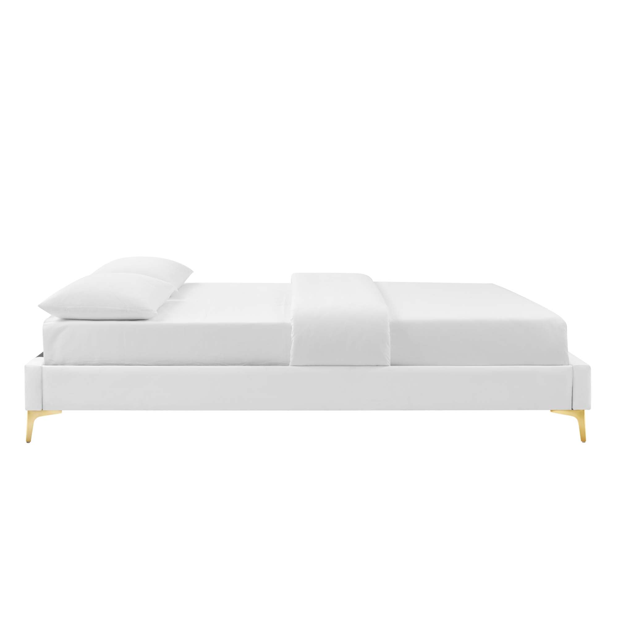 Leah Chevron Tufted Performance Velvet Queen Platform Bed by Modway - Best Buy Furniture