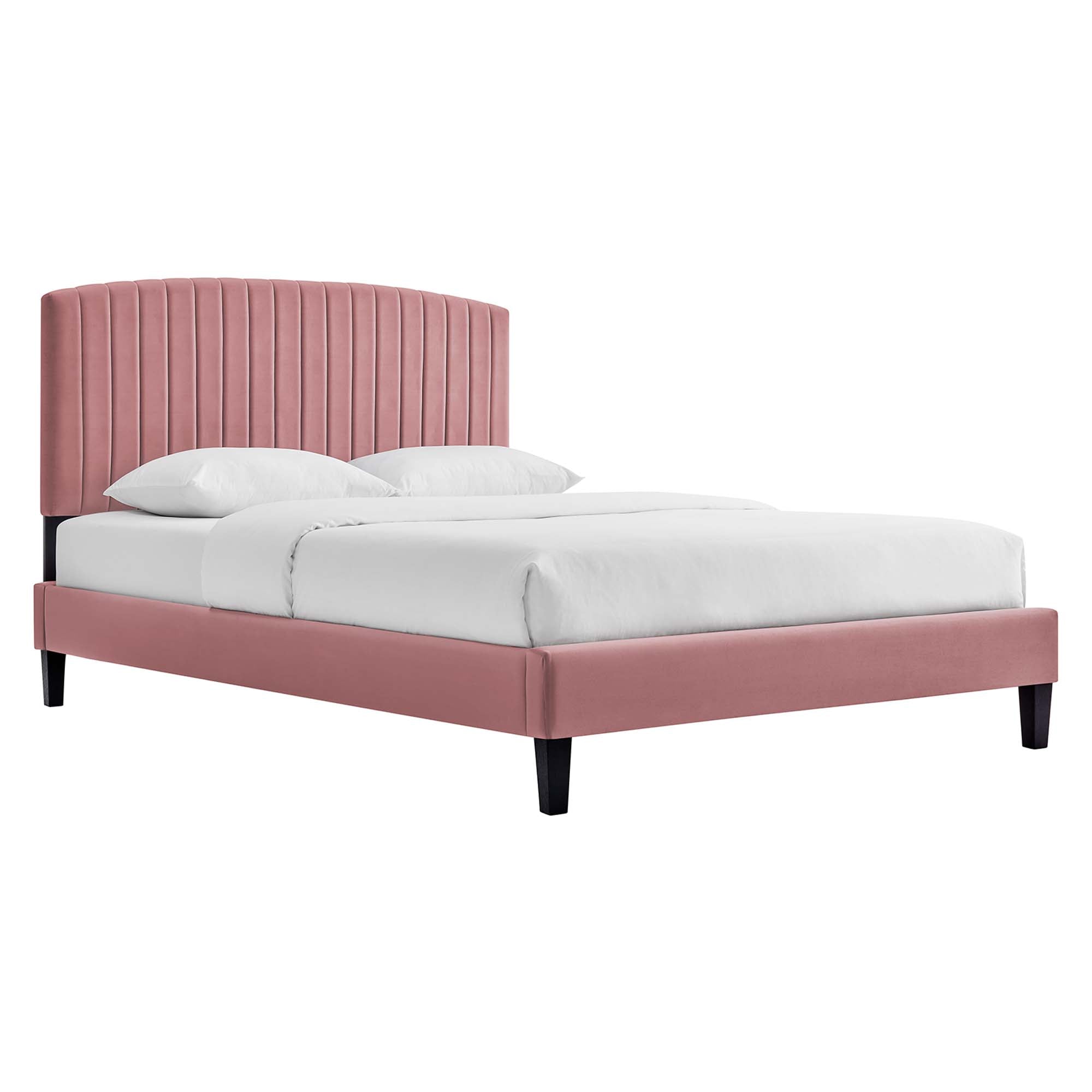 Alessi Performance Velvet Queen Platform Bed by Modway - Best Buy Furniture