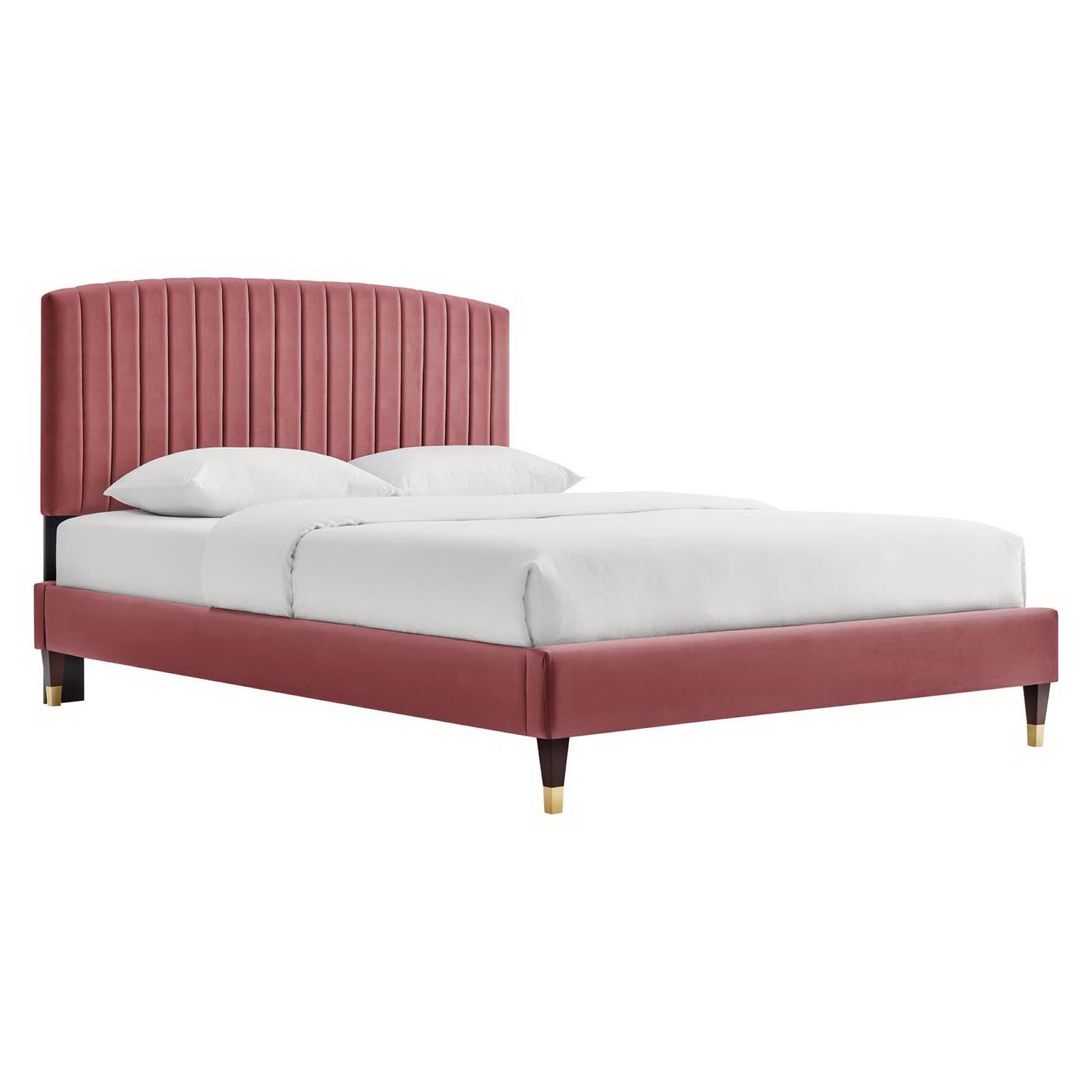 Alessi Performance Velvet Queen Platform Bed by Modway - Best Buy Furniture