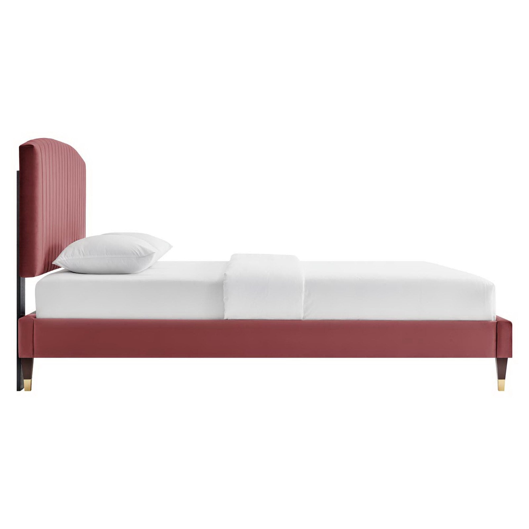 Alessi Performance Velvet Queen Platform Bed by Modway - Best Buy Furniture