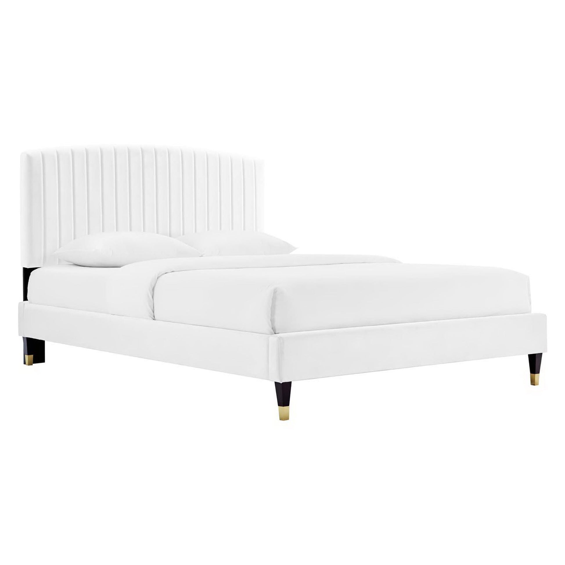 Alessi Performance Velvet Queen Platform Bed by Modway - Best Buy Furniture