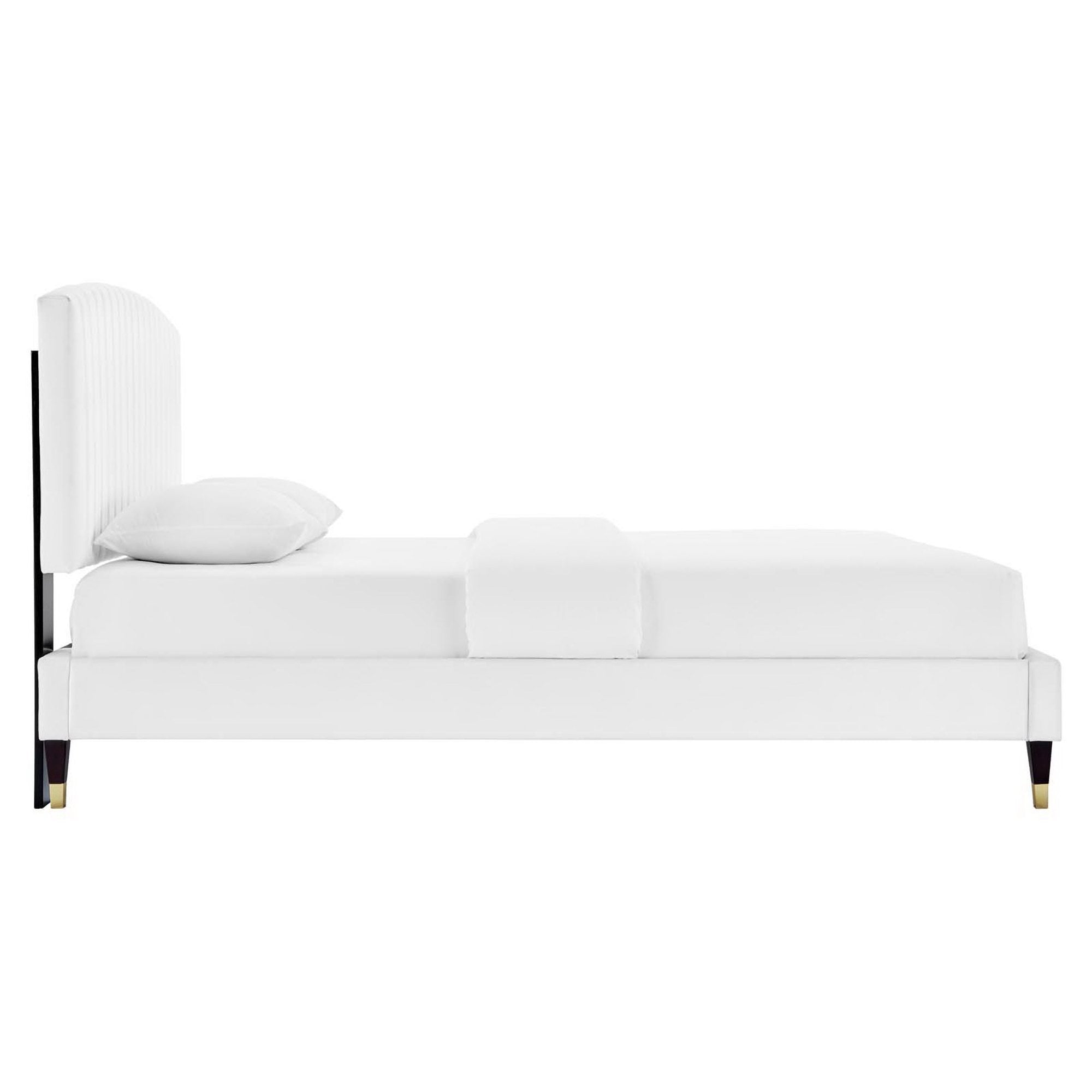 Alessi Performance Velvet Queen Platform Bed by Modway - Best Buy Furniture