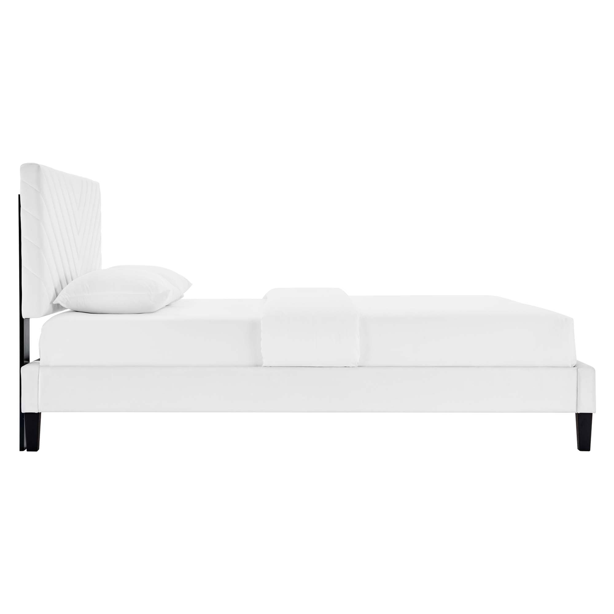 Roxanne Performance Velvet Queen Platform Bed by Modway - Best Buy Furniture