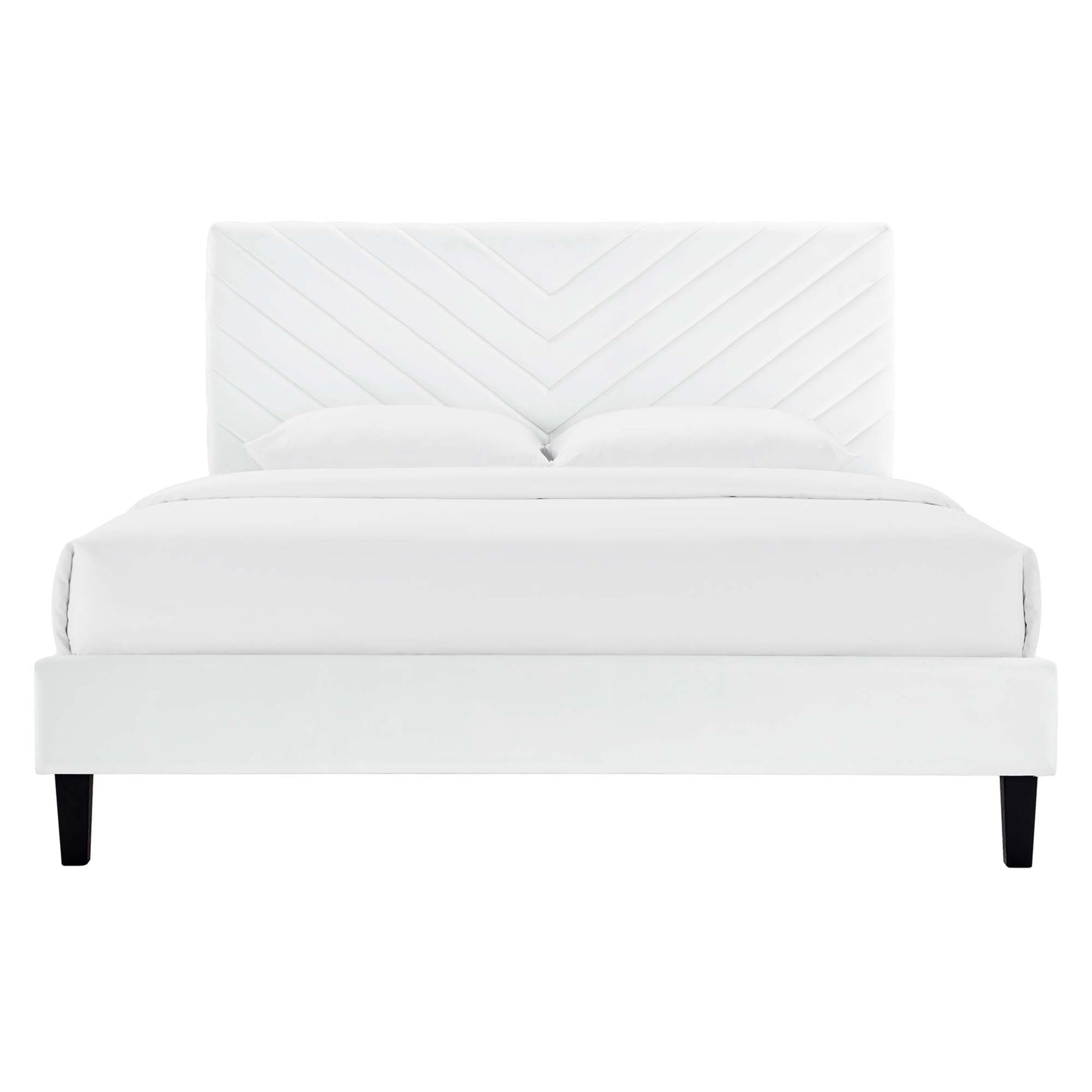 Roxanne Performance Velvet Queen Platform Bed by Modway - Best Buy Furniture
