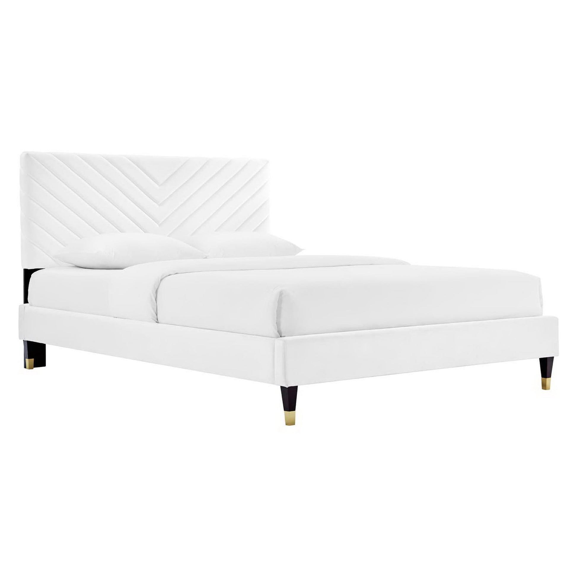 Roxanne Performance Velvet Queen Platform Bed by Modway - Best Buy Furniture