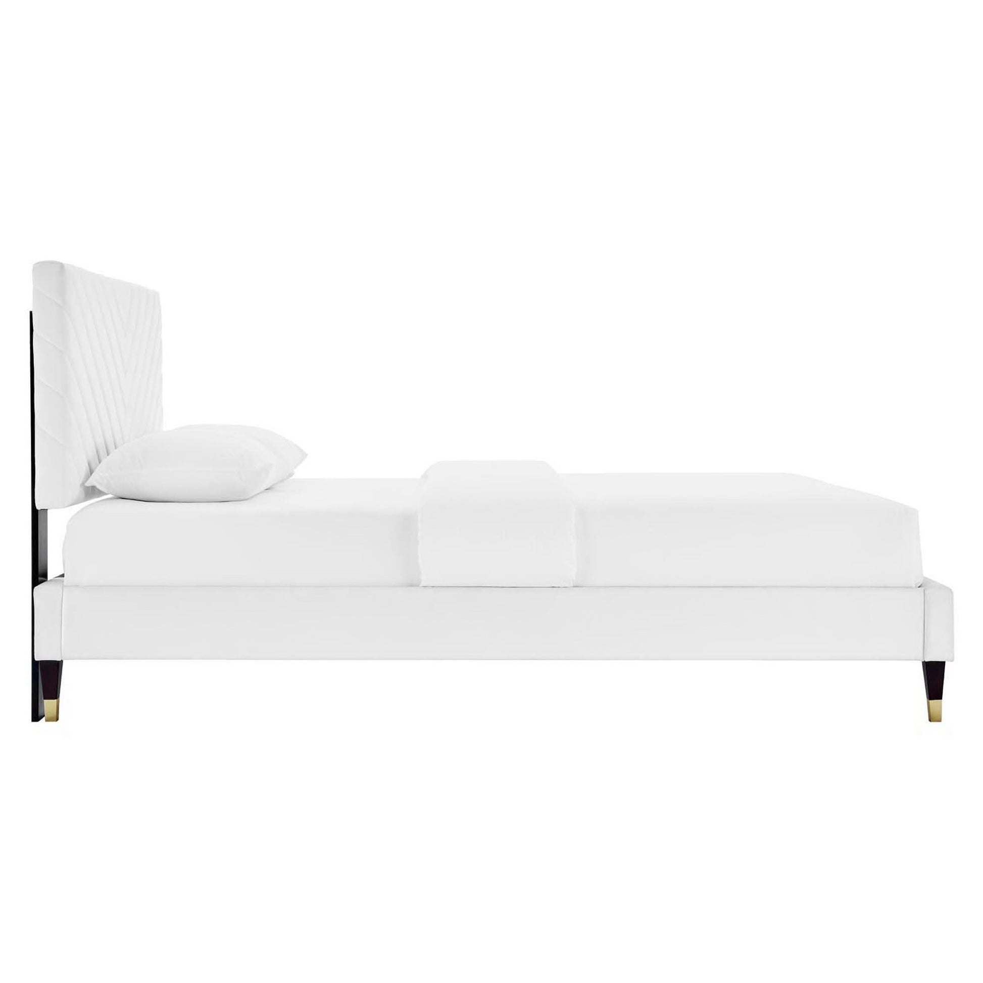 Roxanne Performance Velvet Queen Platform Bed by Modway - Best Buy Furniture